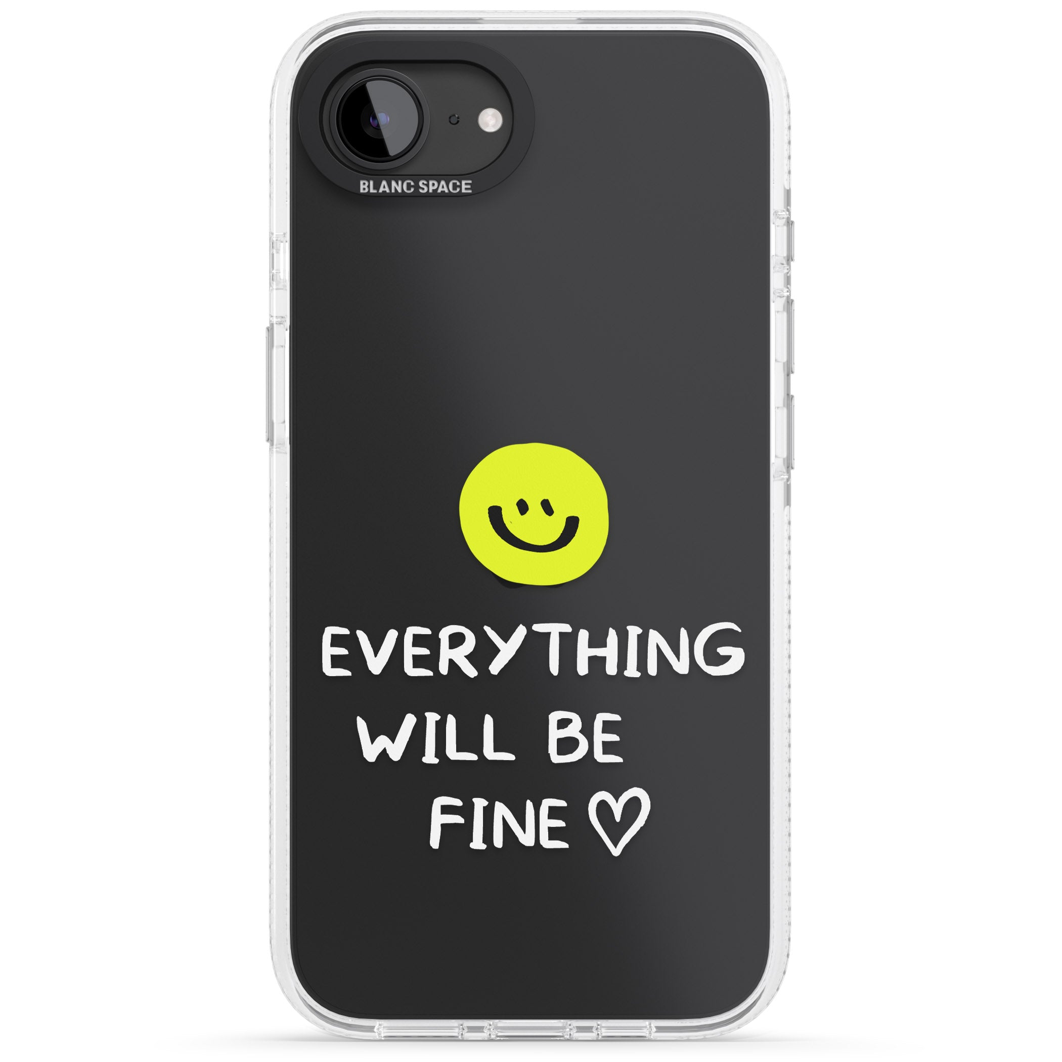 Everything Will Be Fine iPhone 16e Clear Case Impact Air - Blanc Space