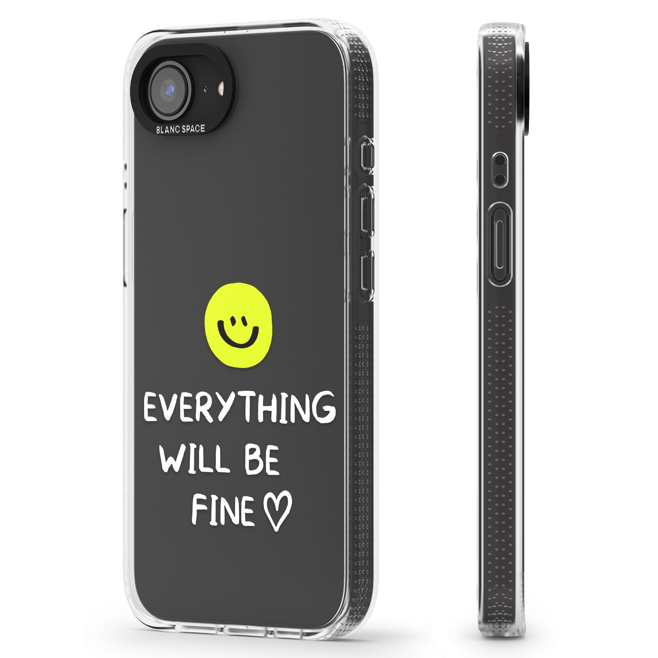 Everything Will Be Fine iPhone 16e Clear Case Impact Air - Blanc Space
