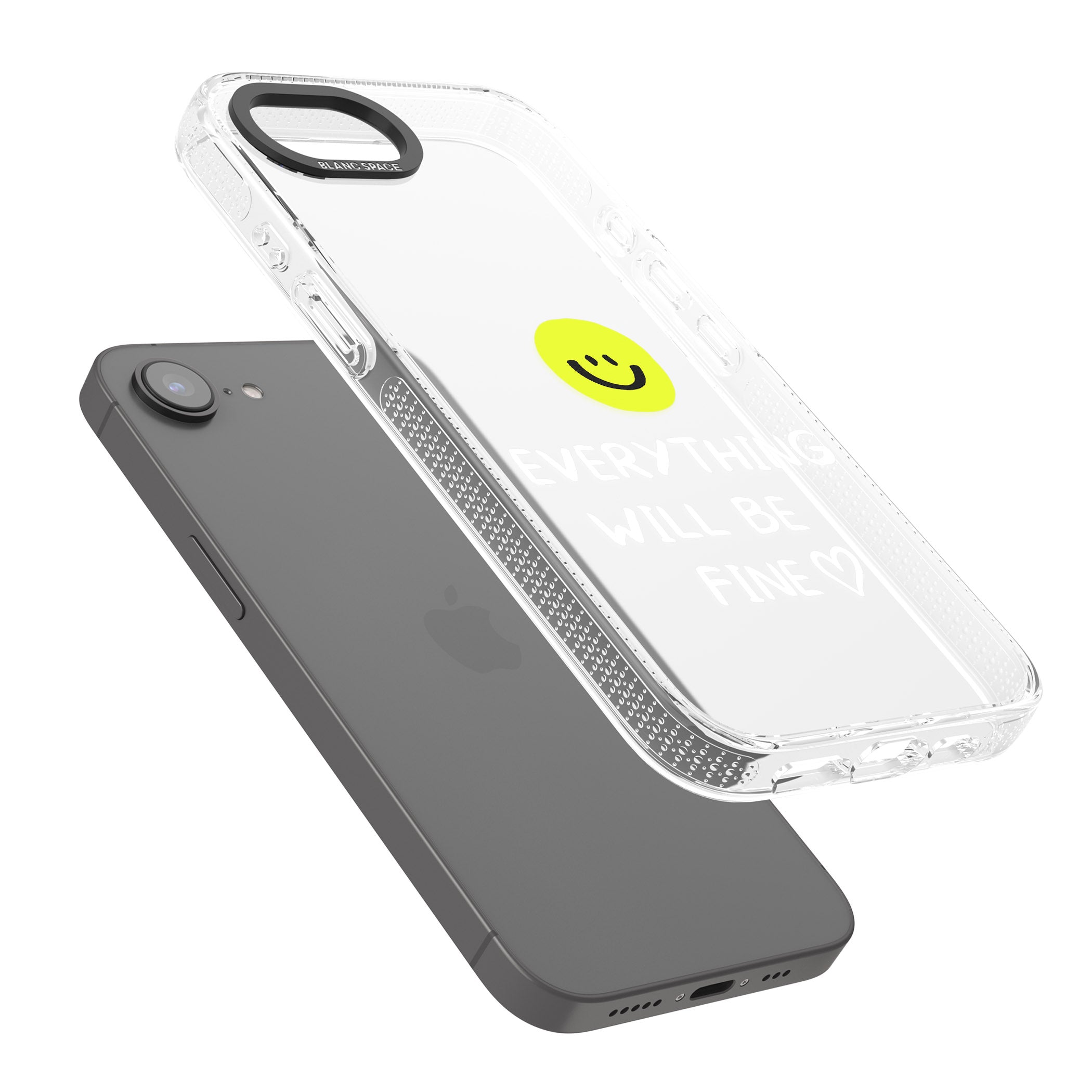 Everything Will Be Fine iPhone 16e Clear Case Impact Air - Blanc Space