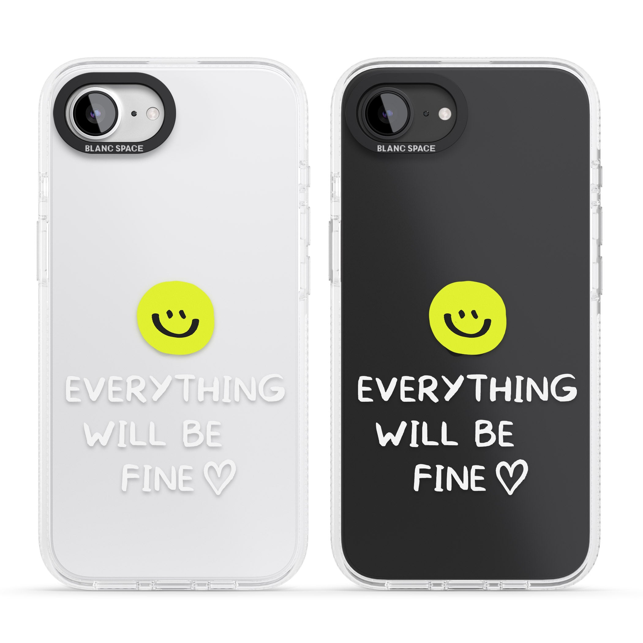 Everything Will Be Fine iPhone 16e Clear Case Impact Air - Blanc Space
