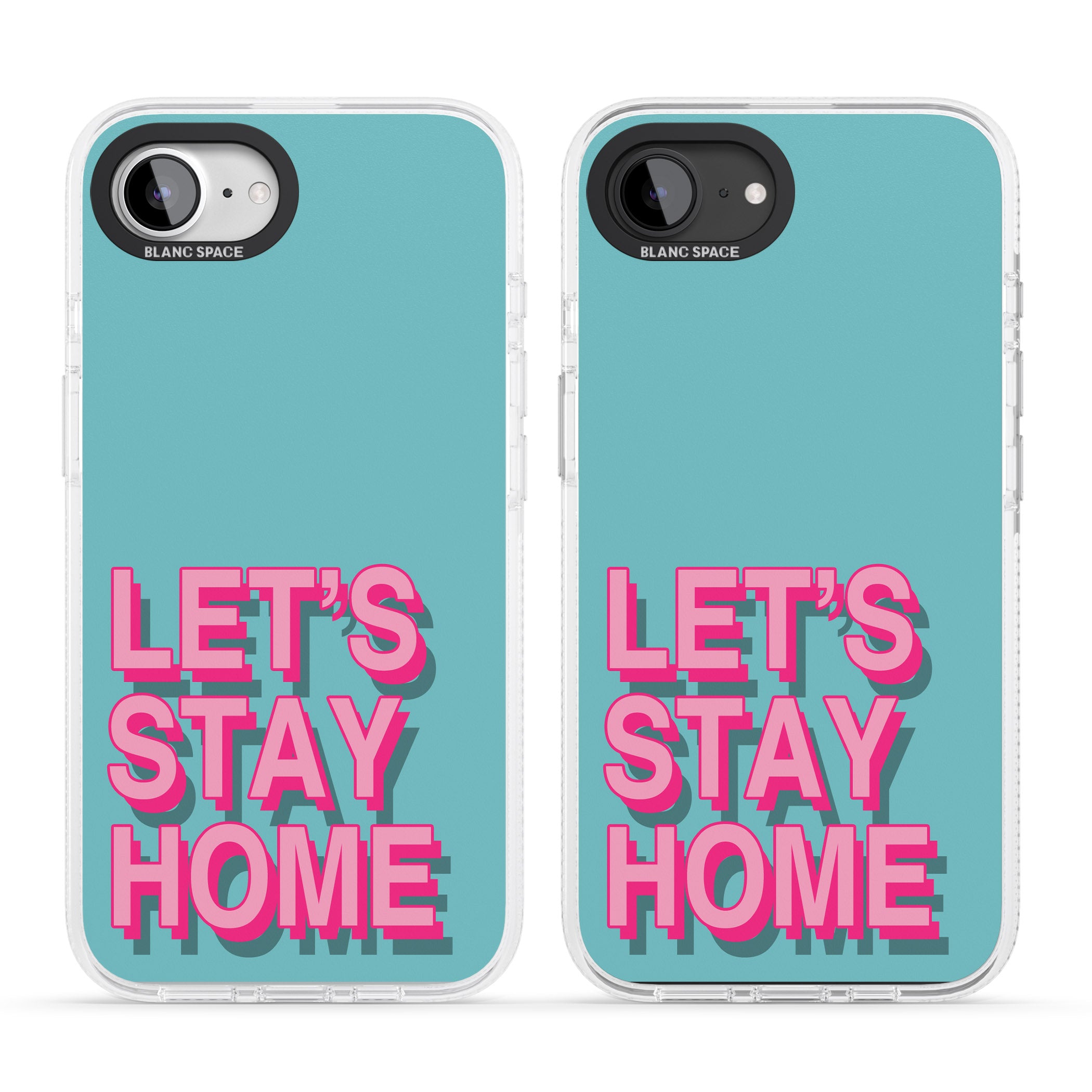 Let's Stay Home iPhone 16e Clear Case Impact Air - Blanc Space
