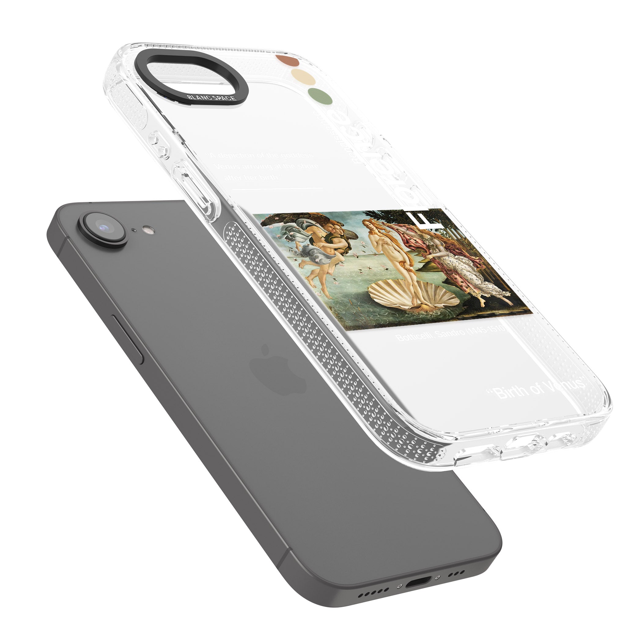 Birth of Venus iPhone 16e Clear Case Impact Air - Blanc Space