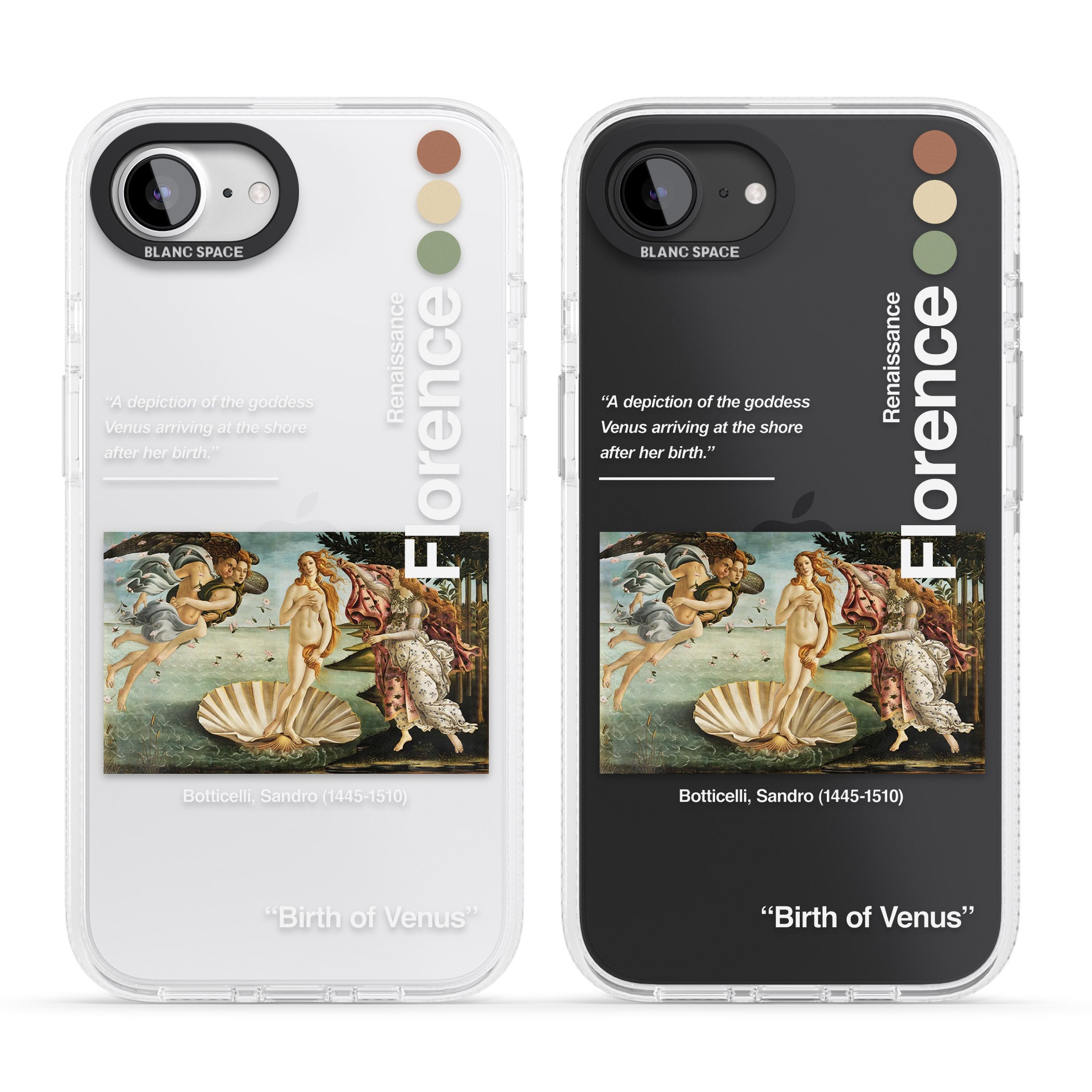 Birth of Venus iPhone 16e Clear Case Impact Air - Blanc Space