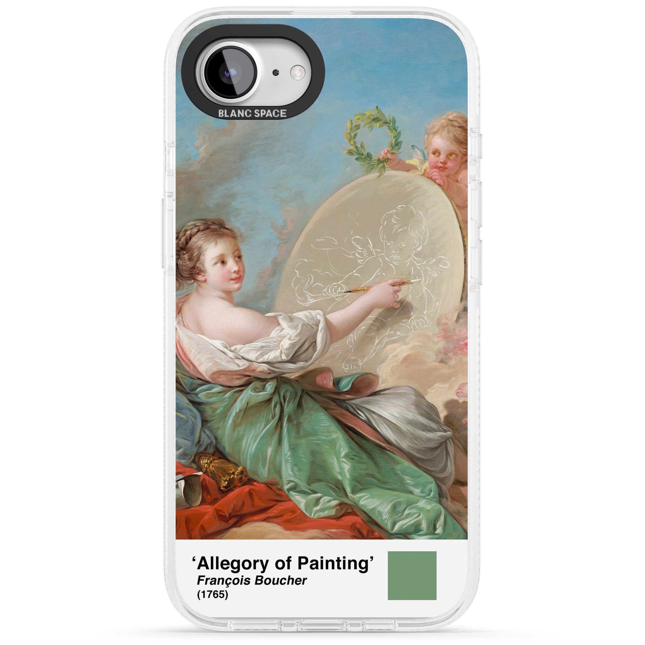 Allegory of Painting iPhone 16e Clear Case Impact Air - Blanc Space