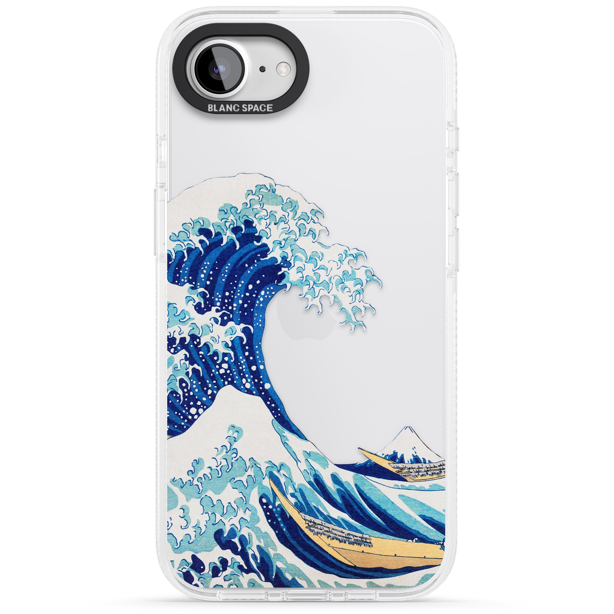 The Great Wave of Kanagawa iPhone 16e Clear Case Impact Air - Blanc Space
