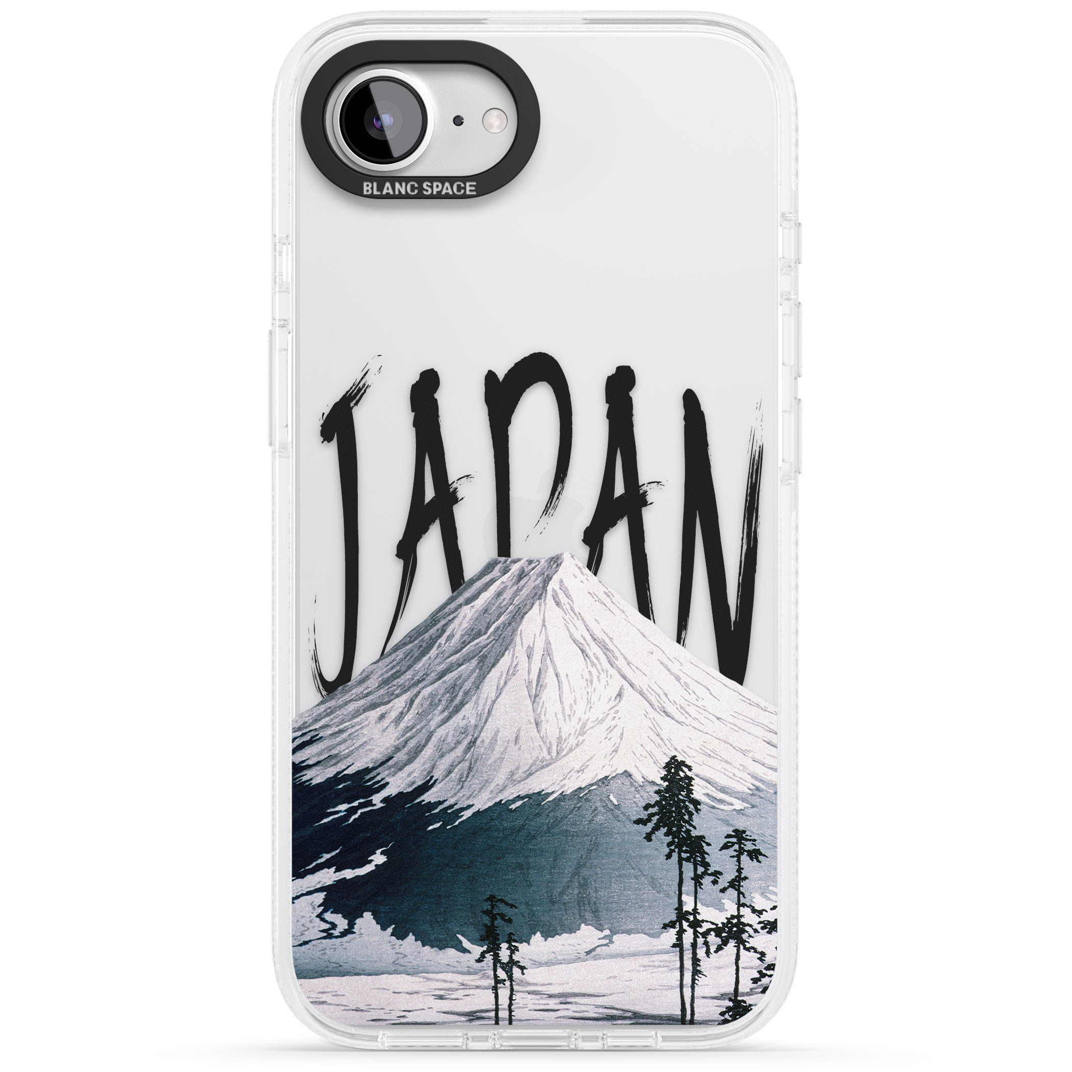 Mount Fuji Cutout iPhone 16e Clear Case Impact Air - Blanc Space