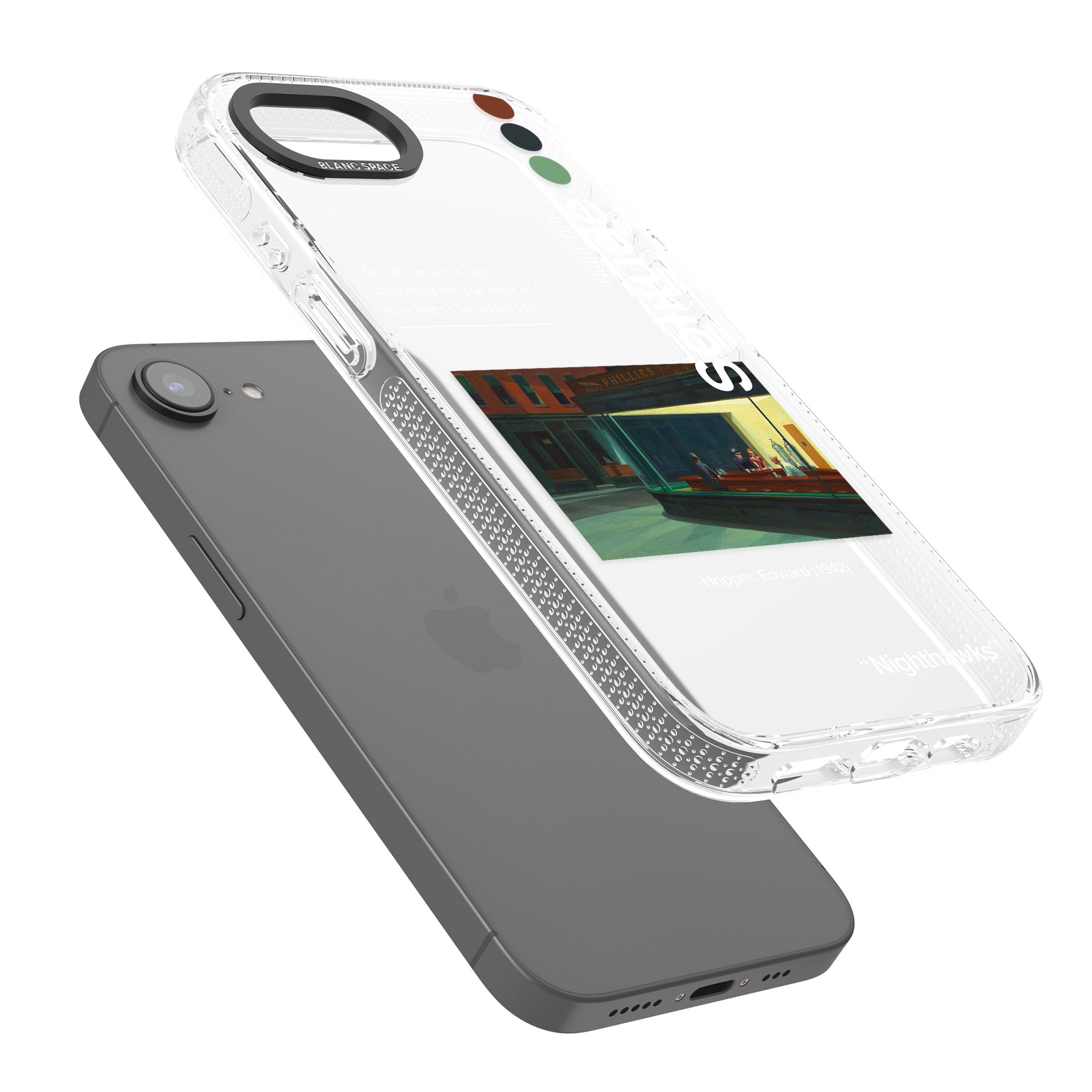 Nighthawks iPhone 16e Clear Case Impact Air - Blanc Space