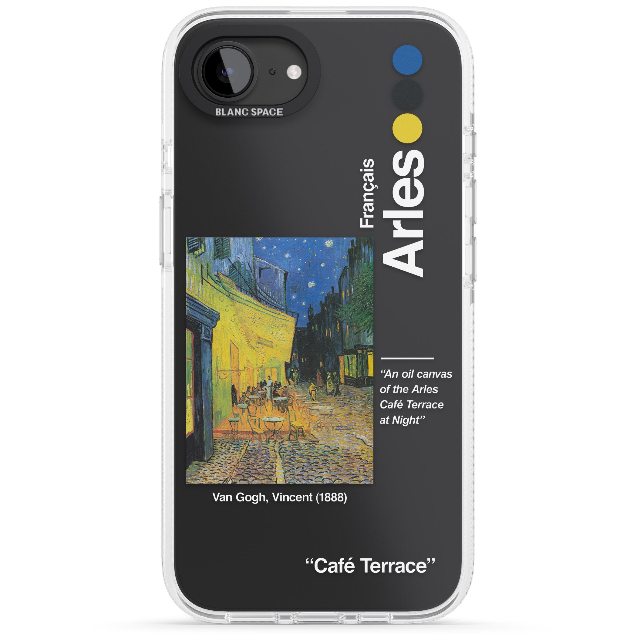 Cafe Terrace at Night iPhone 16e Clear Case Impact Air - Blanc Space
