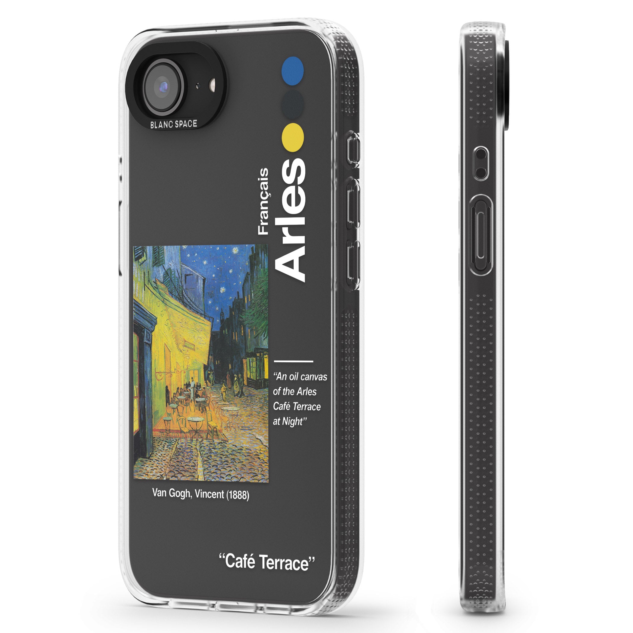 Cafe Terrace at Night iPhone 16e Clear Case Impact Air - Blanc Space