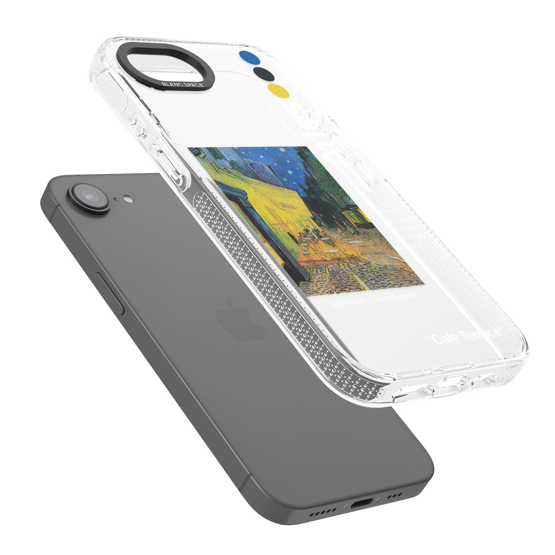 Cafe Terrace at Night iPhone 16e Clear Case Impact Air - Blanc Space