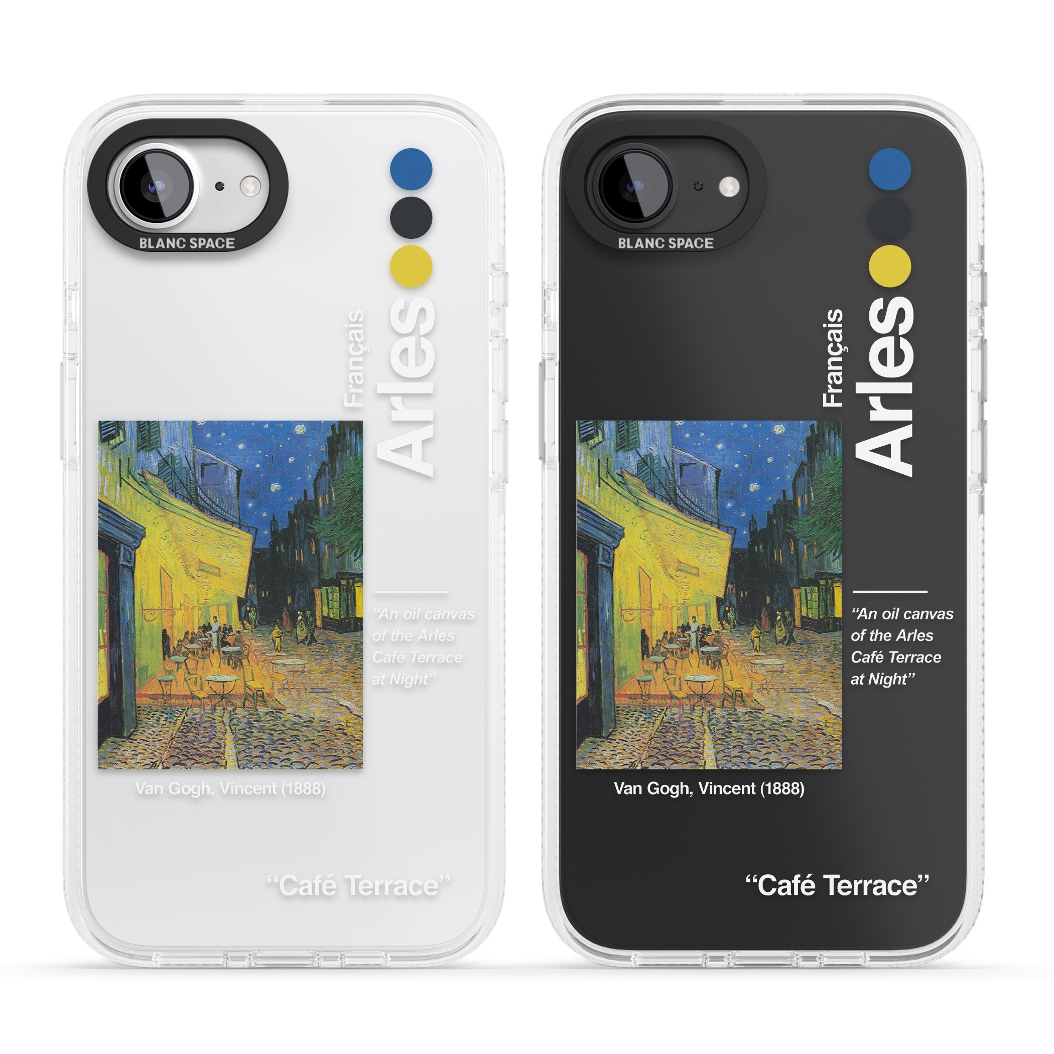 Cafe Terrace at Night iPhone 16e Clear Case Impact Air - Blanc Space