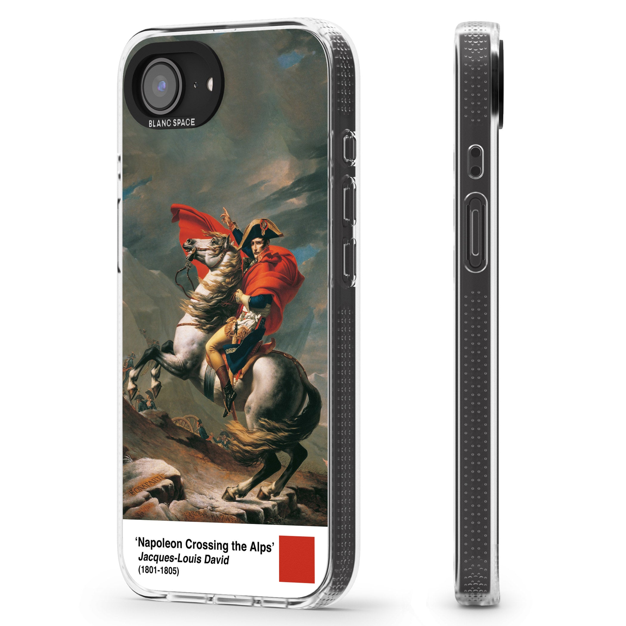 Napoleon Crossing the Alps iPhone 16e Clear Case Impact Air - Blanc Space
