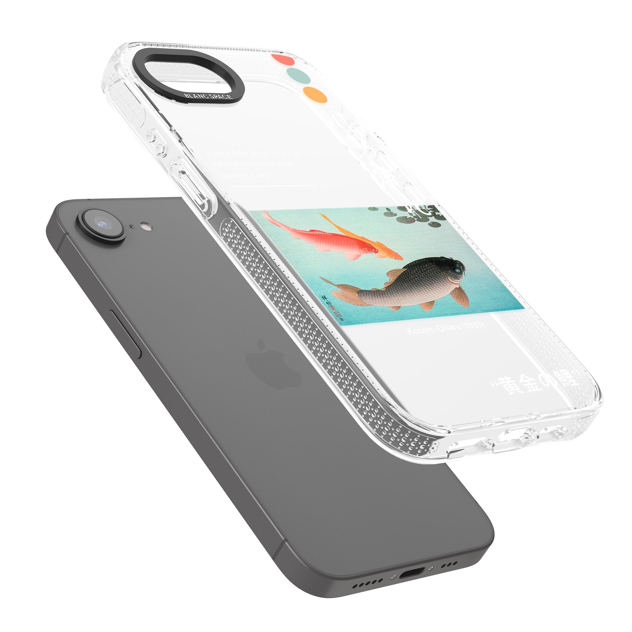 Golden Carp iPhone 16e Clear Case Impact Air - Blanc Space