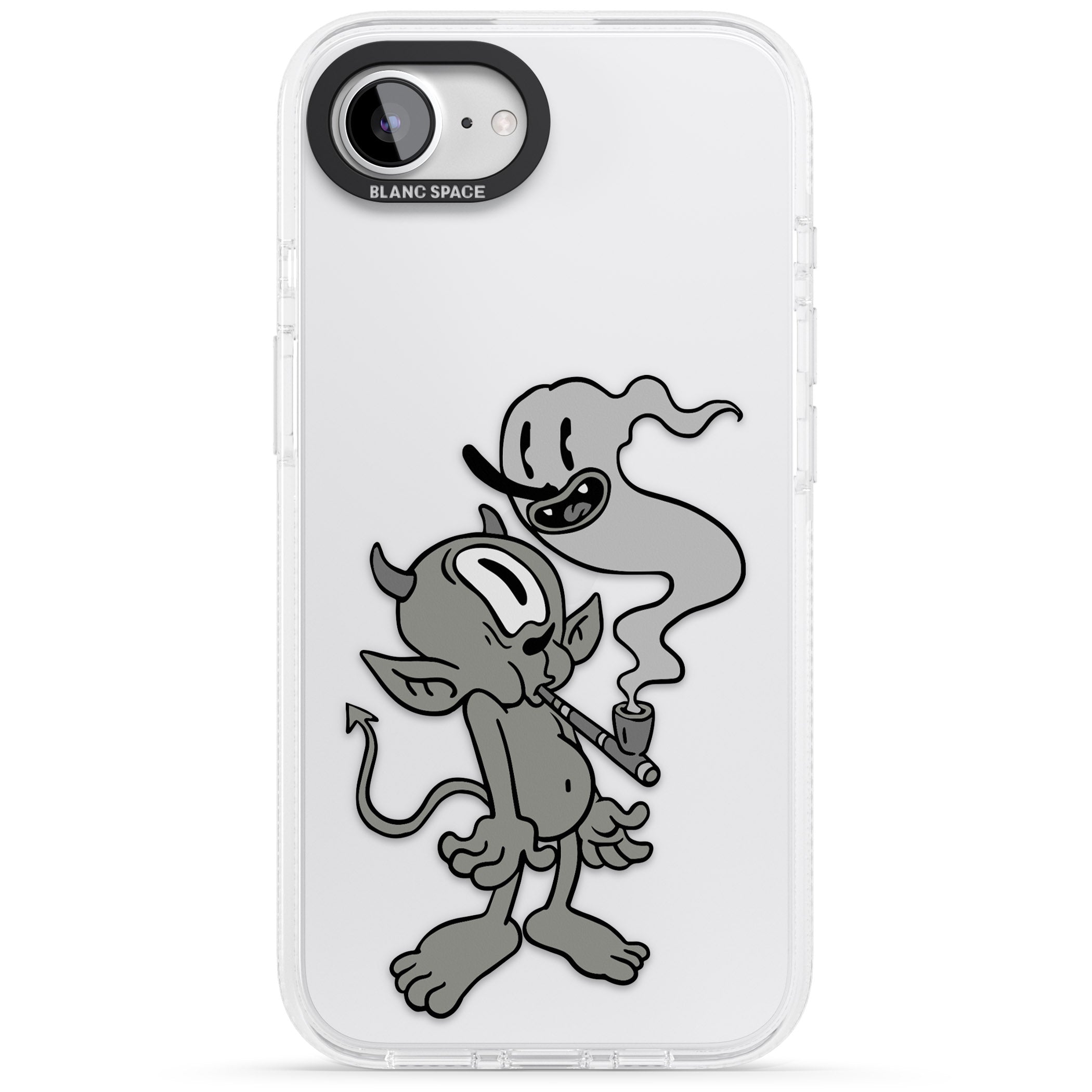 Pipe Goblin iPhone 16e Clear Case Impact Air - Blanc Space