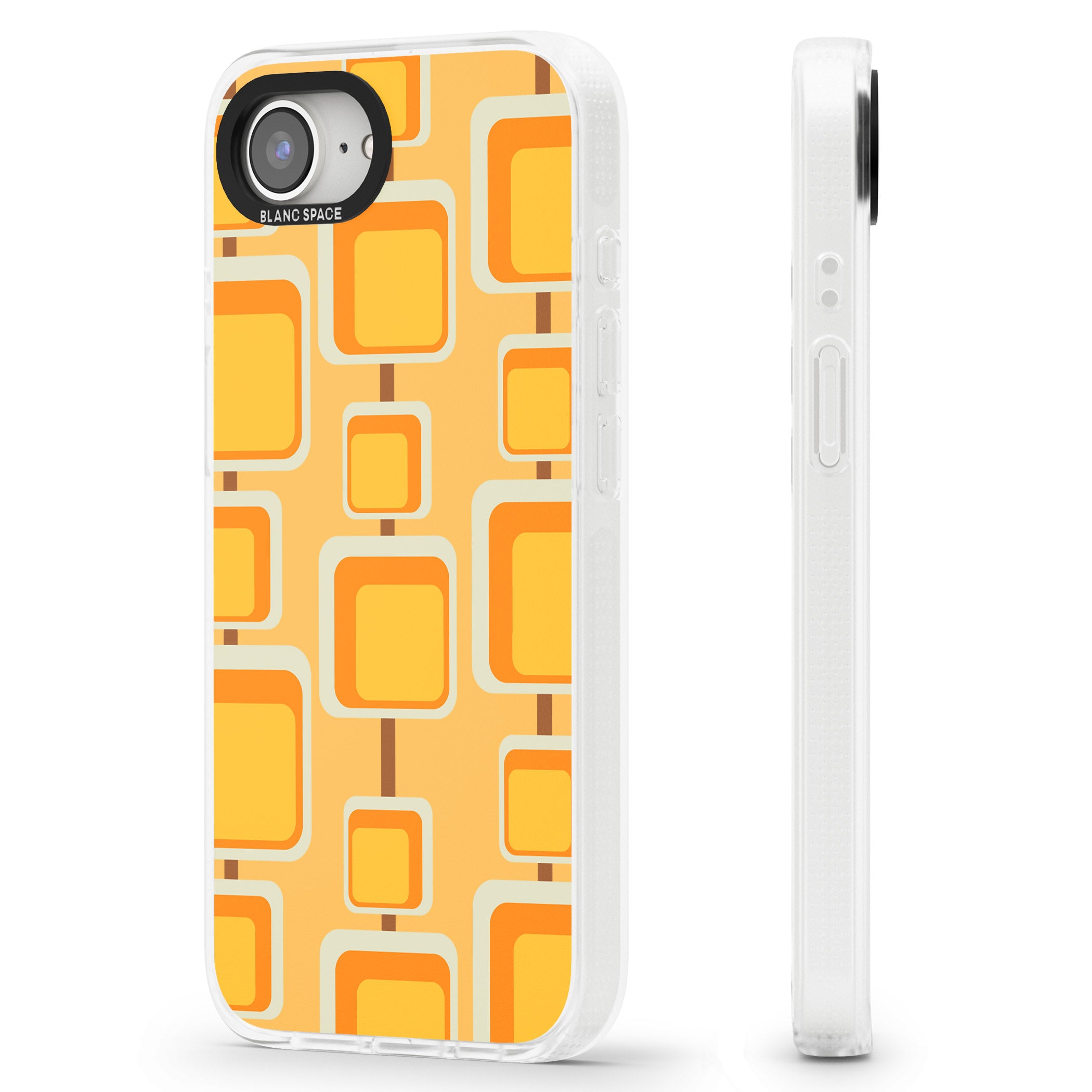 Sunny Mid-Century Squares iPhone 16e Clear Case Impact Air - Blanc Space