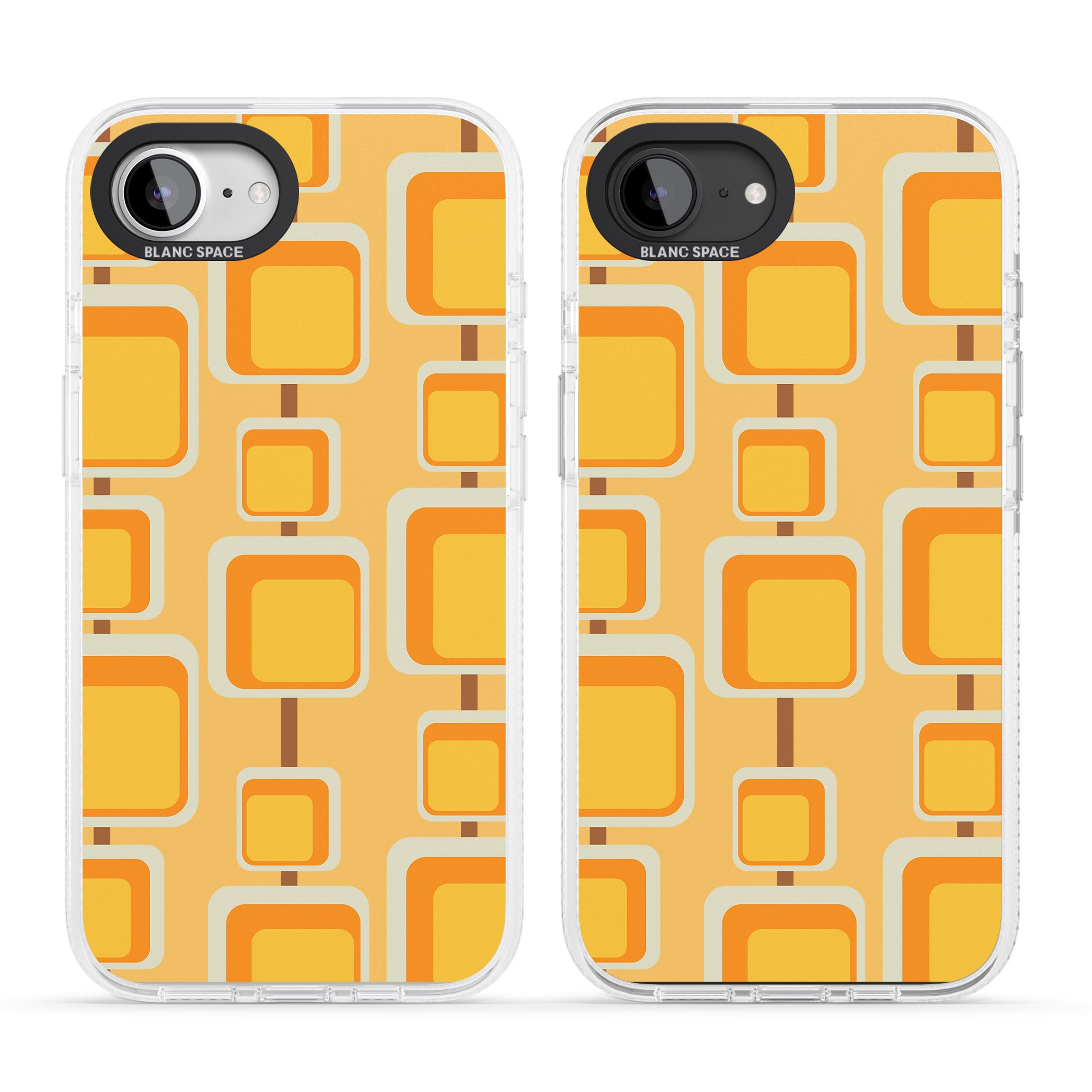 Sunny Mid-Century Squares iPhone 16e Clear Case Impact Air - Blanc Space