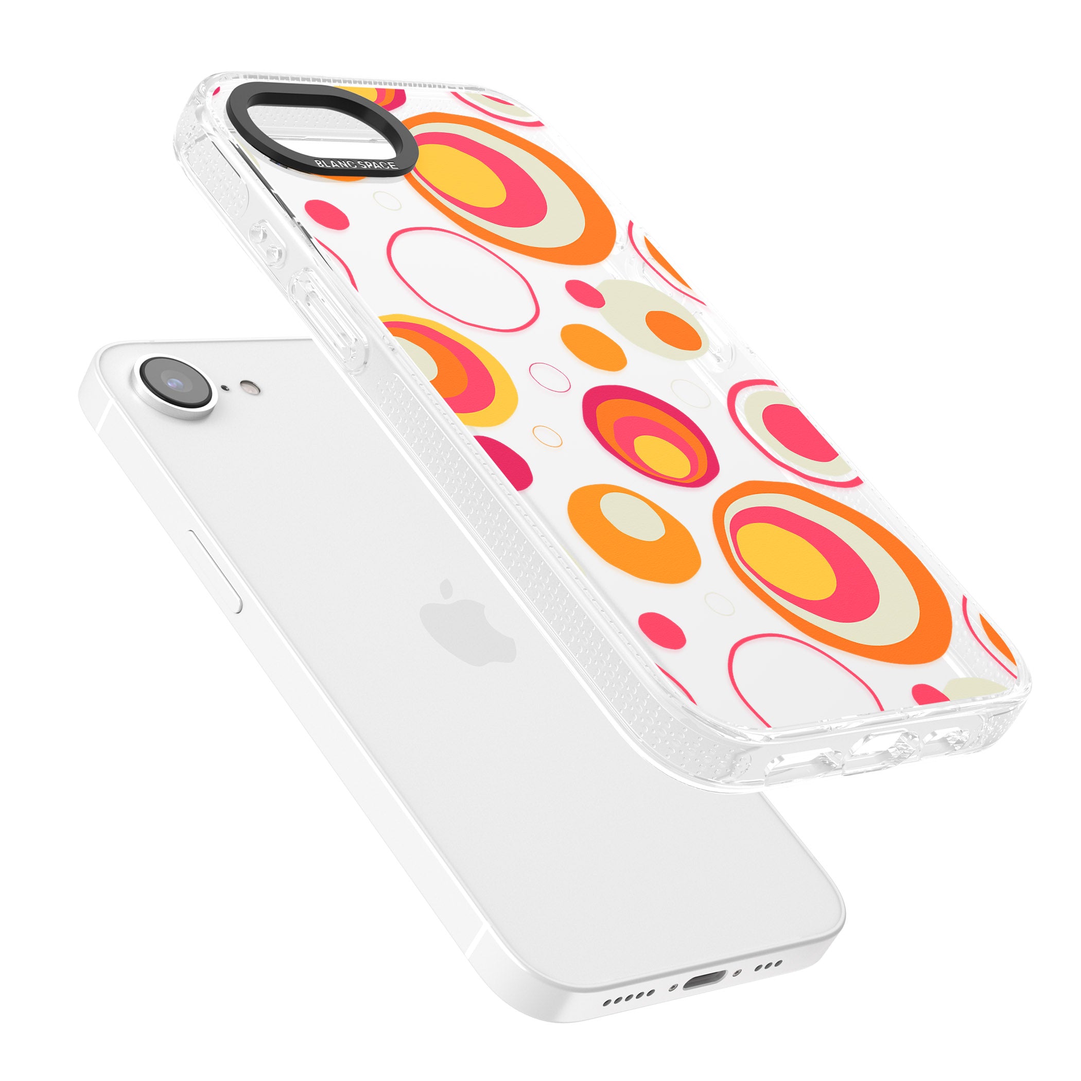 Mid-Century Party Pattern iPhone 16e Clear Case Impact Air - Blanc Space