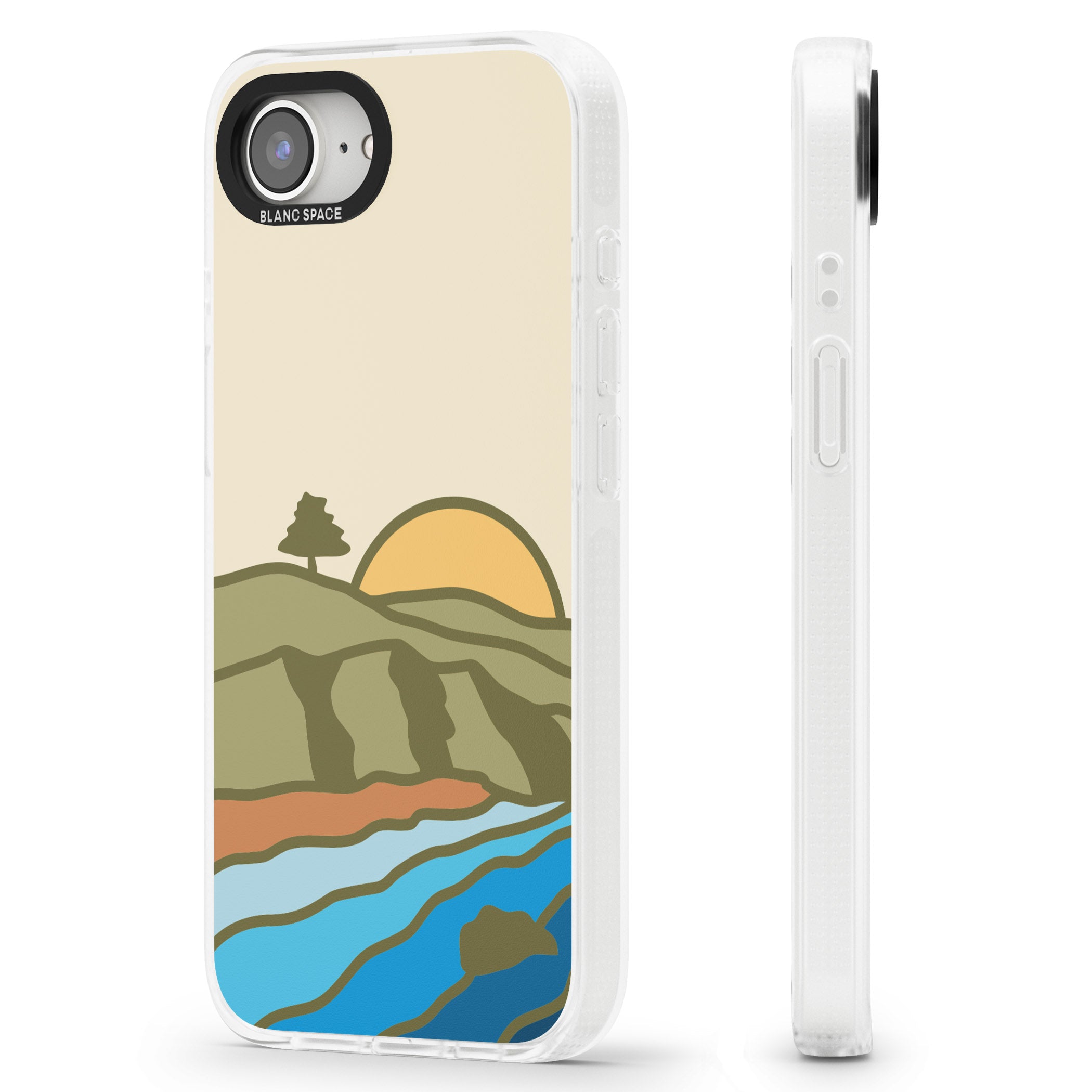 North Sunset iPhone 16e Clear Case Impact Air - Blanc Space