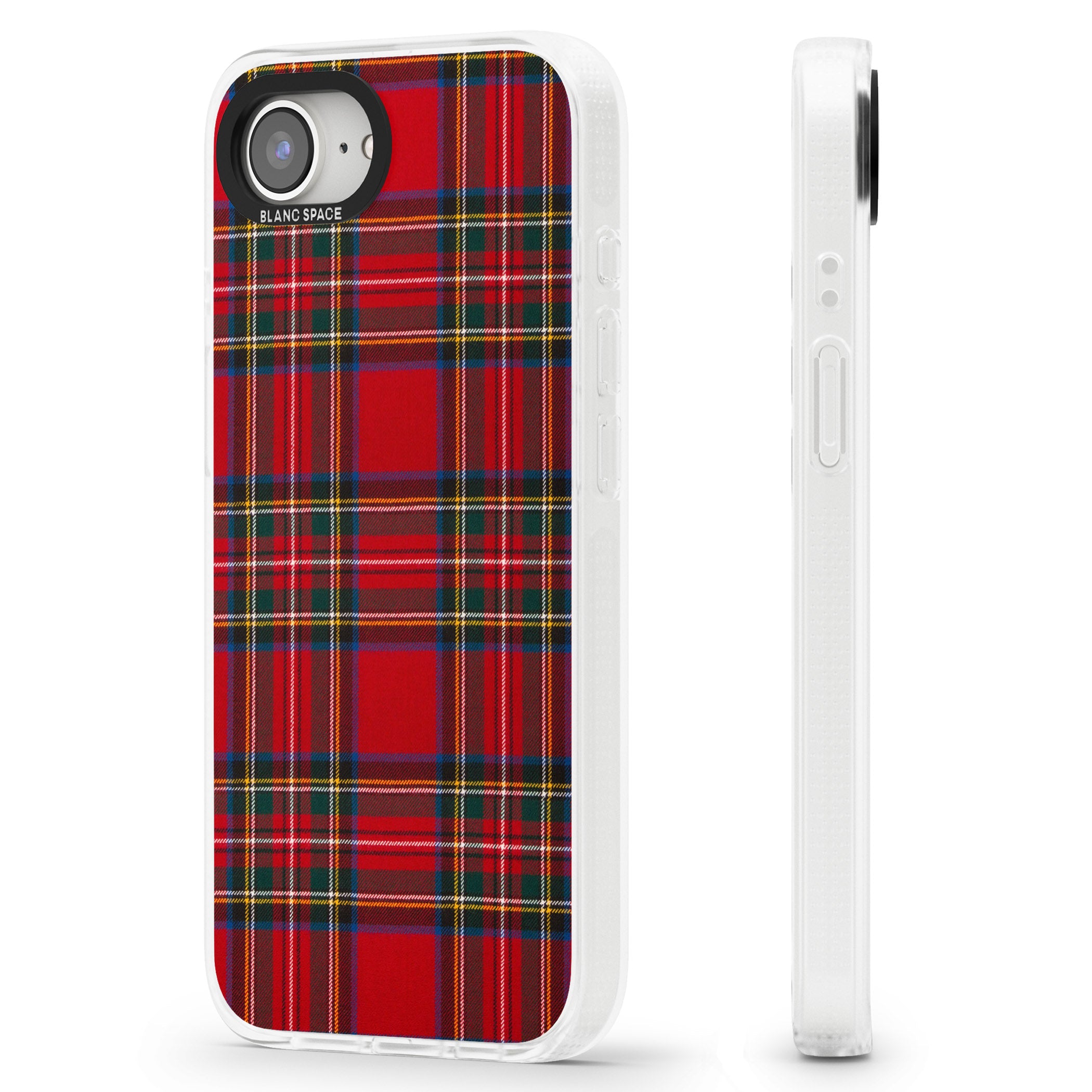 Royal Stewart Tartan iPhone 16e Clear Case Impact Air - Blanc Space