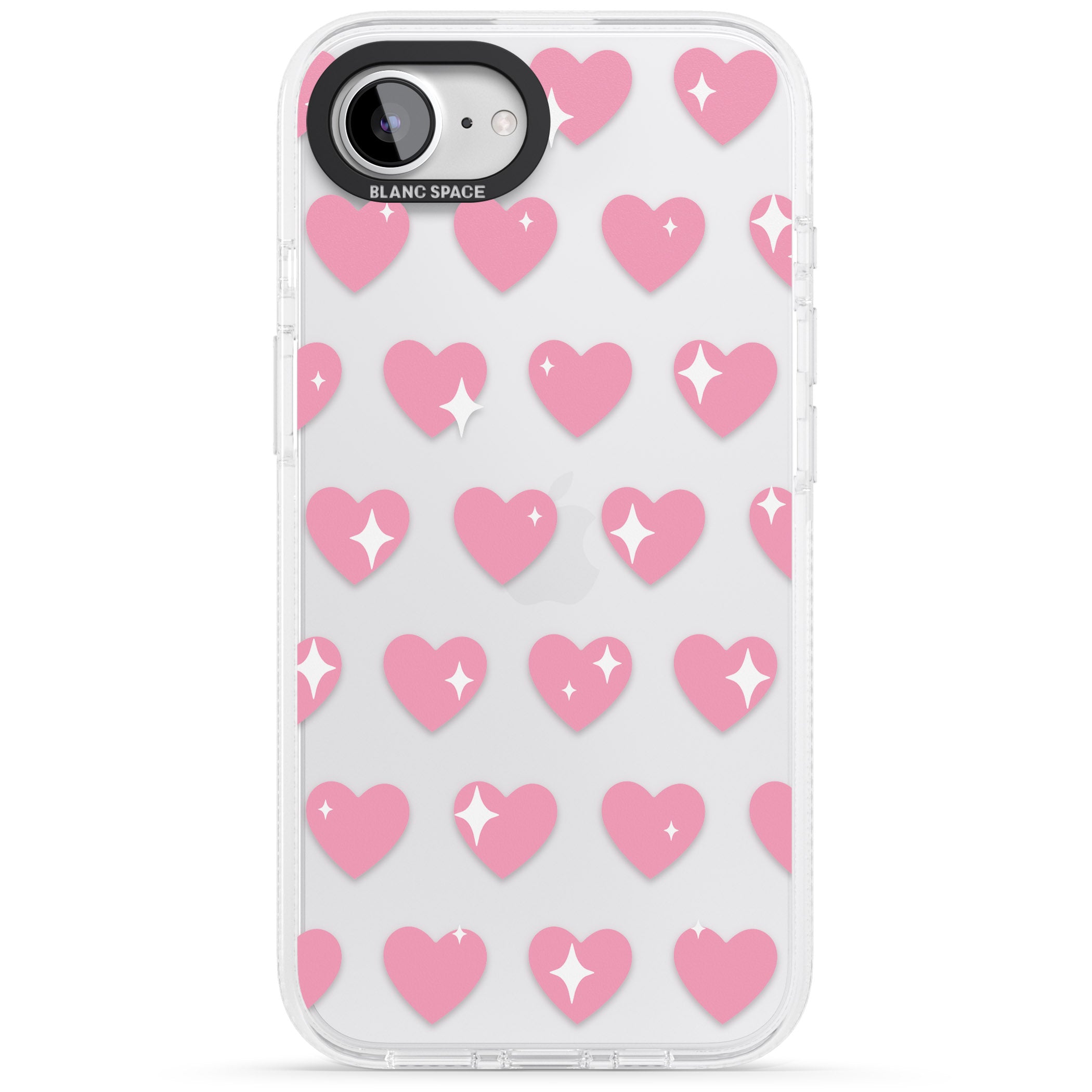 Sweet Hearts iPhone 16e Clear Case Impact Air - Blanc Space