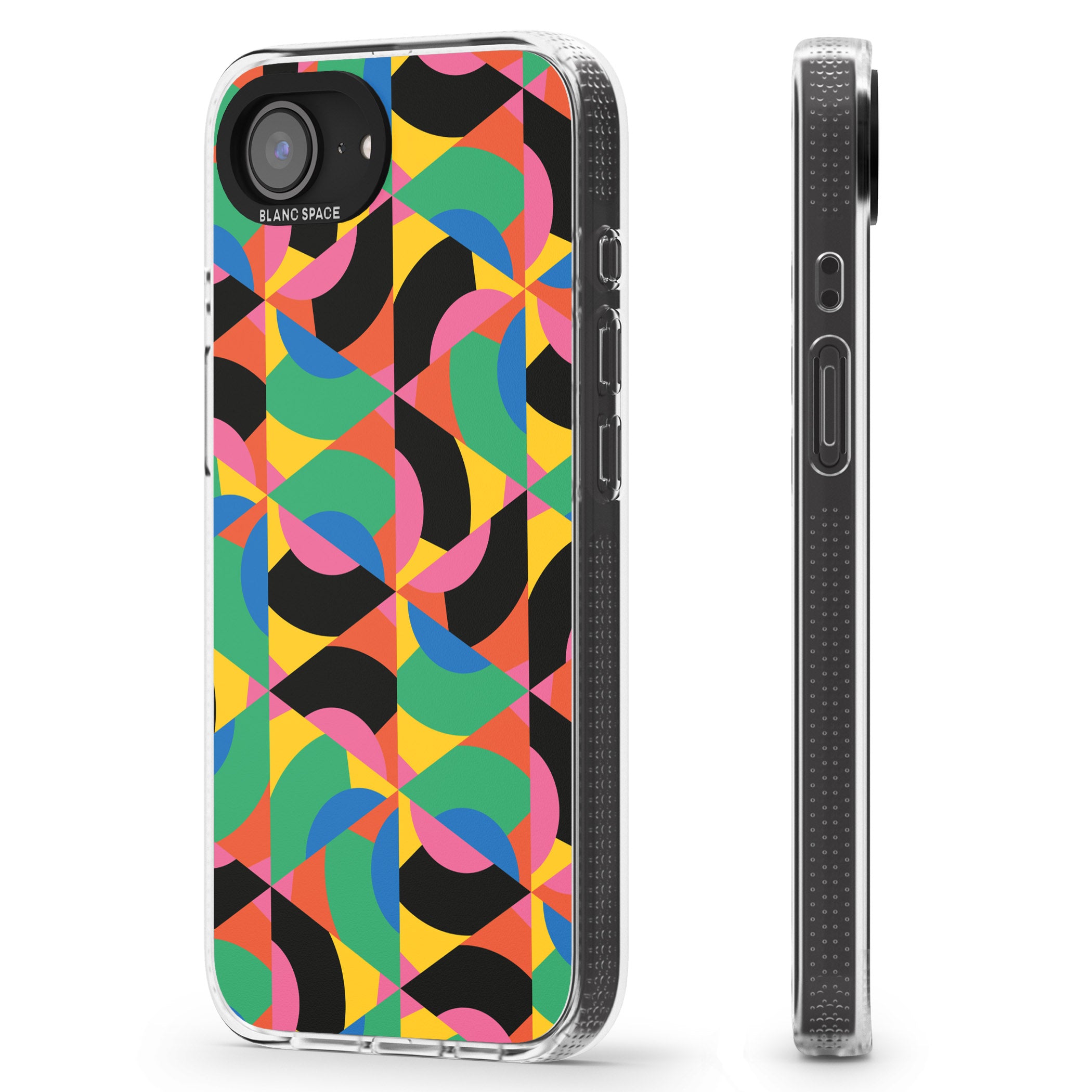 Abstract Carnival iPhone 16e Clear Case Impact Air - Blanc Space