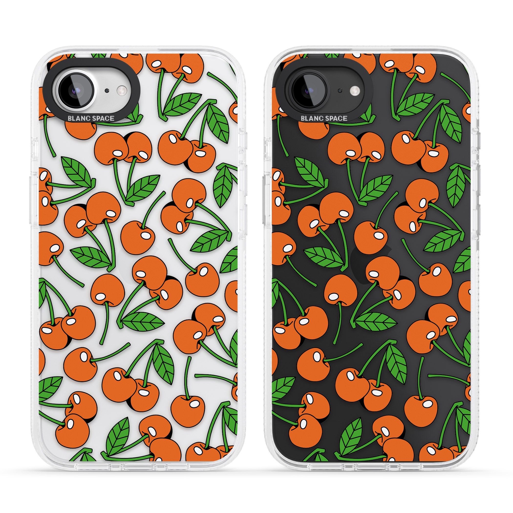 Orchard Fresh Cherries iPhone 16e Clear Case Impact Air - Blanc Space