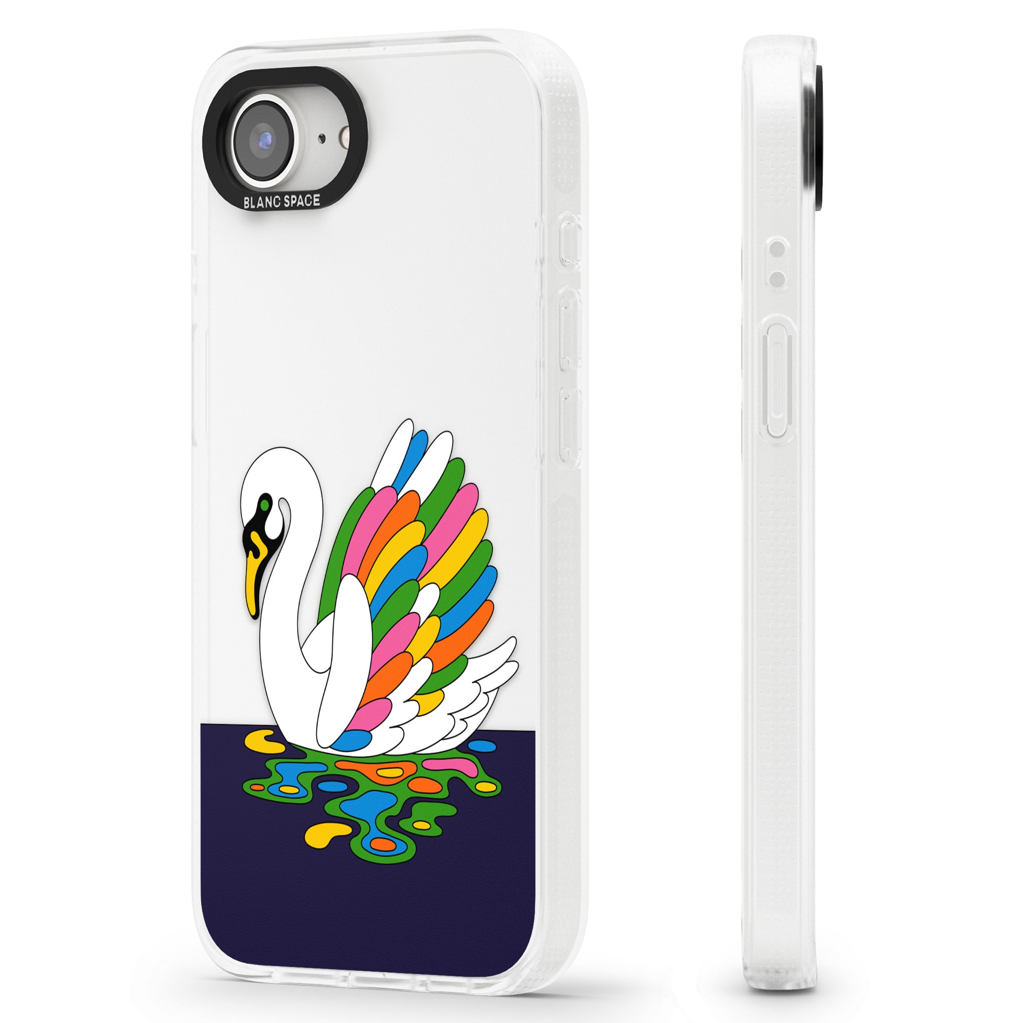 Serene Swan iPhone 16e Clear Case Impact Air - Blanc Space