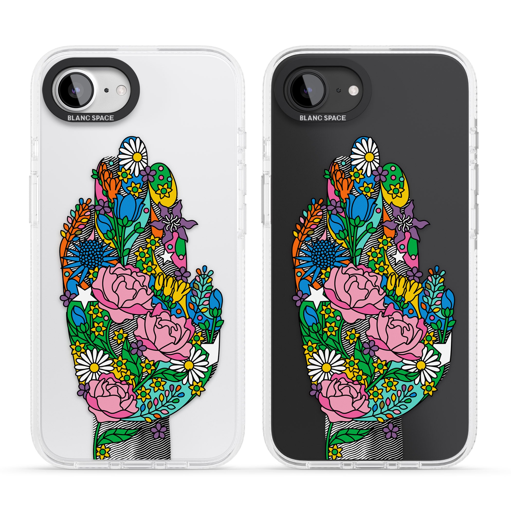 Garden Touch iPhone 16e Clear Case Impact Air - Blanc Space