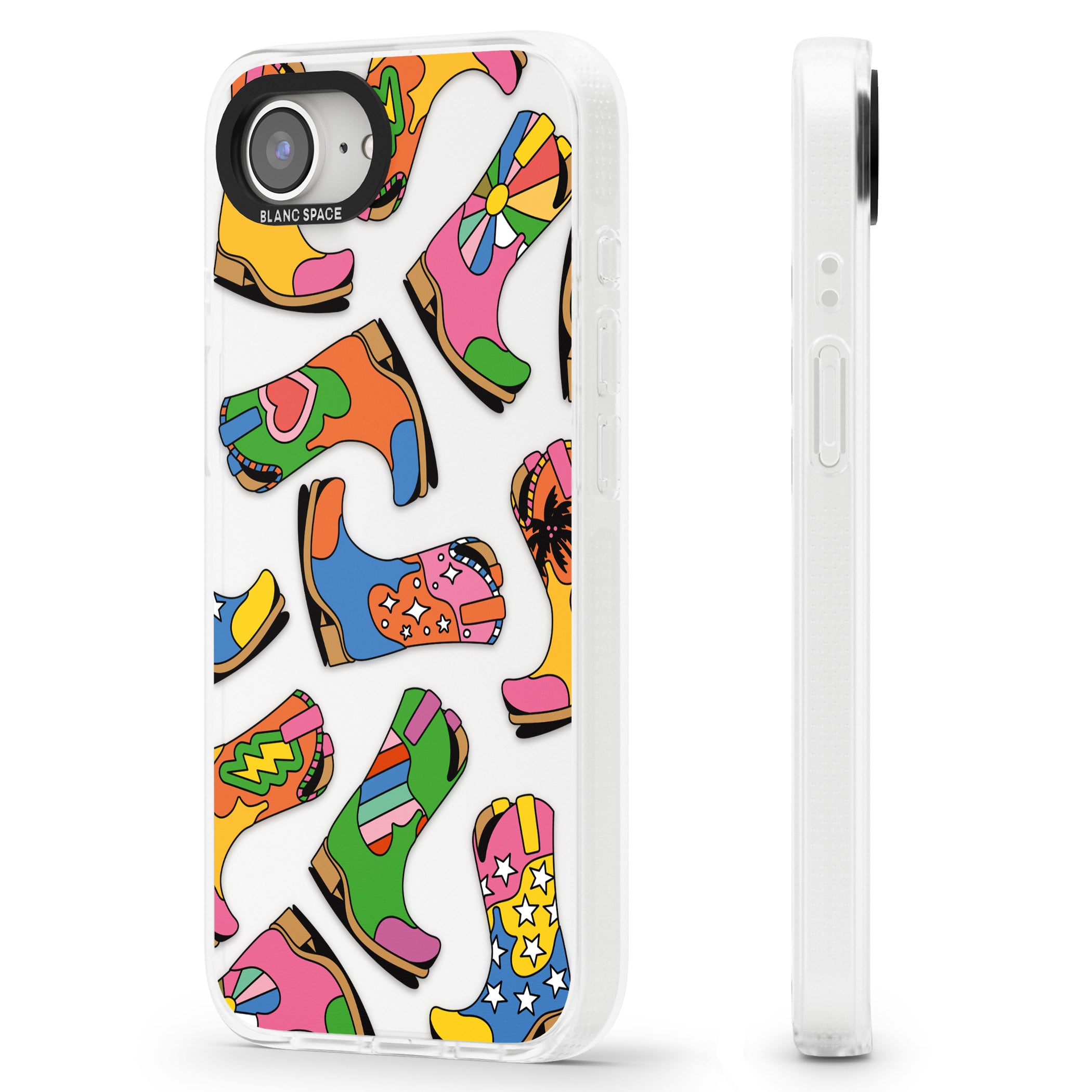 Starburst Boots iPhone 16e Clear Case Impact Air - Blanc Space
