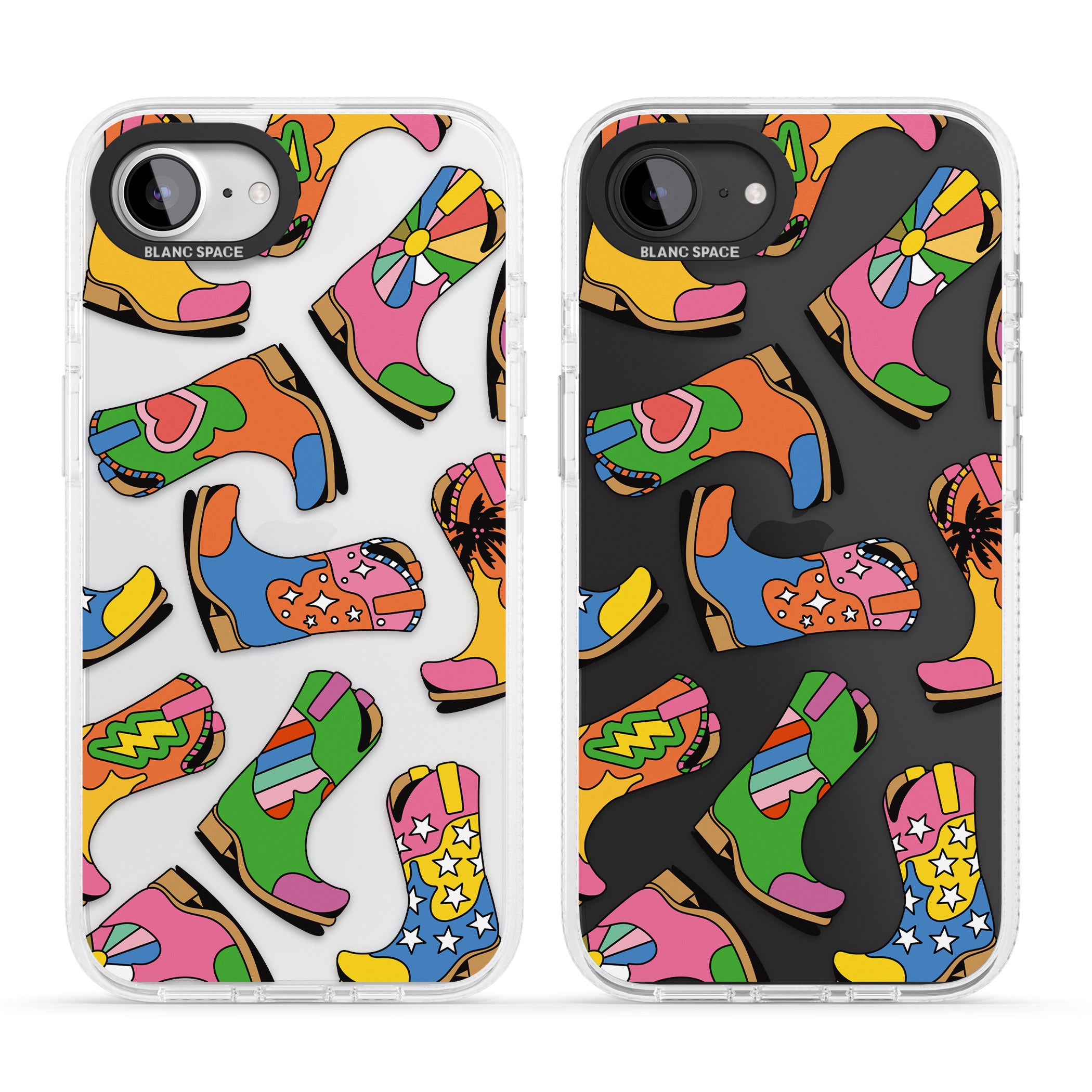 Starburst Boots iPhone 16e Clear Case Impact Air - Blanc Space