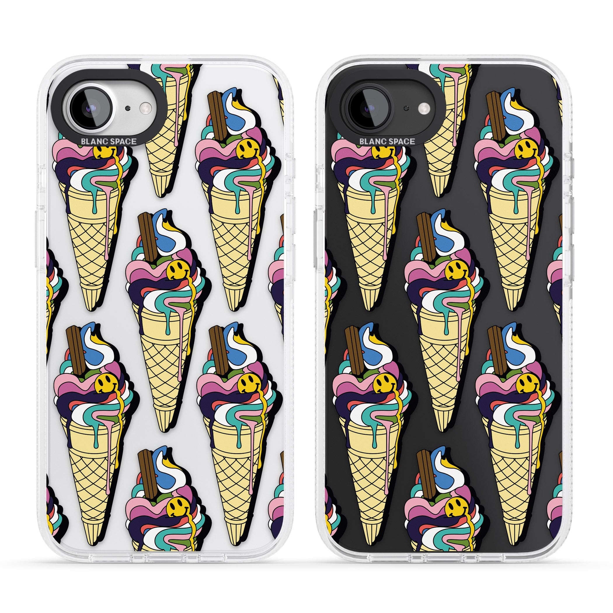 Trip & Drip Ice Cream iPhone 16e Clear Case Impact Air - Blanc Space