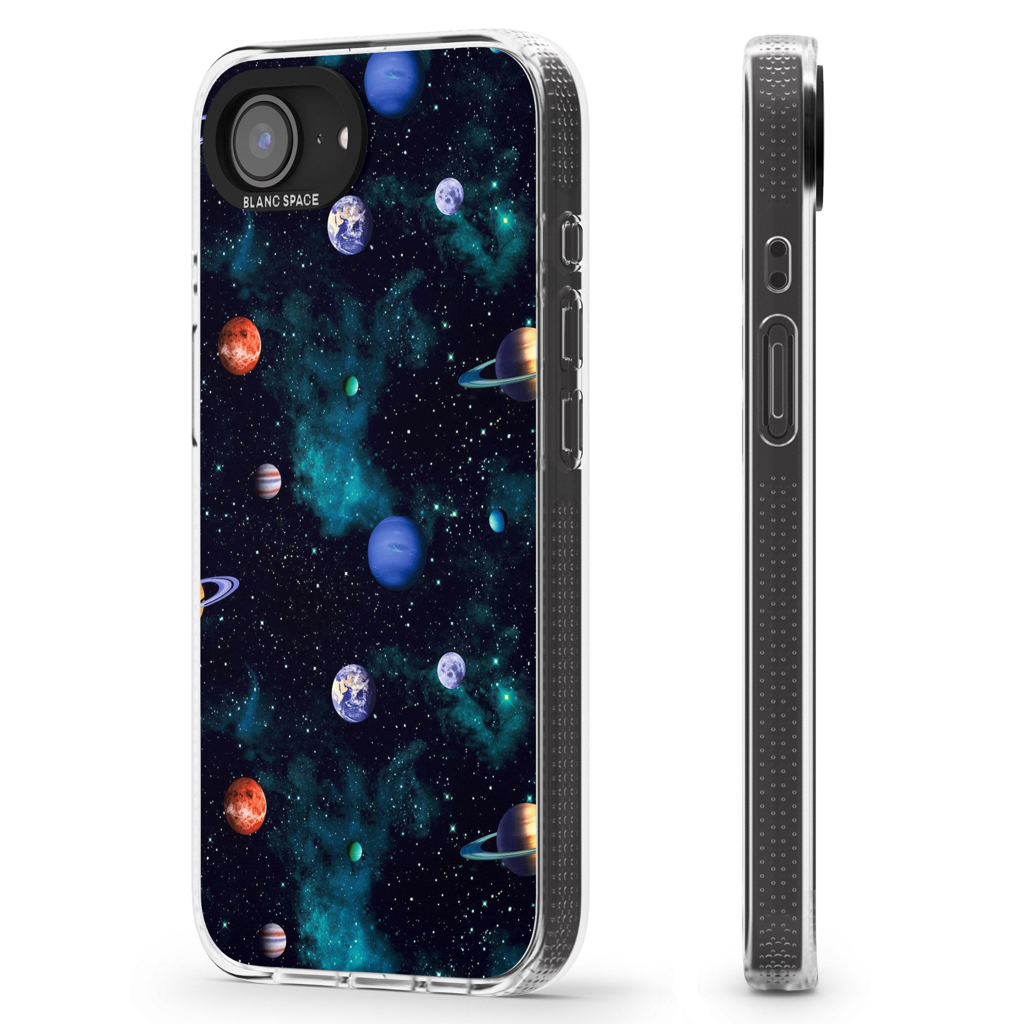 Deep Space iPhone 16e Clear Case Impact Air - Blanc Space