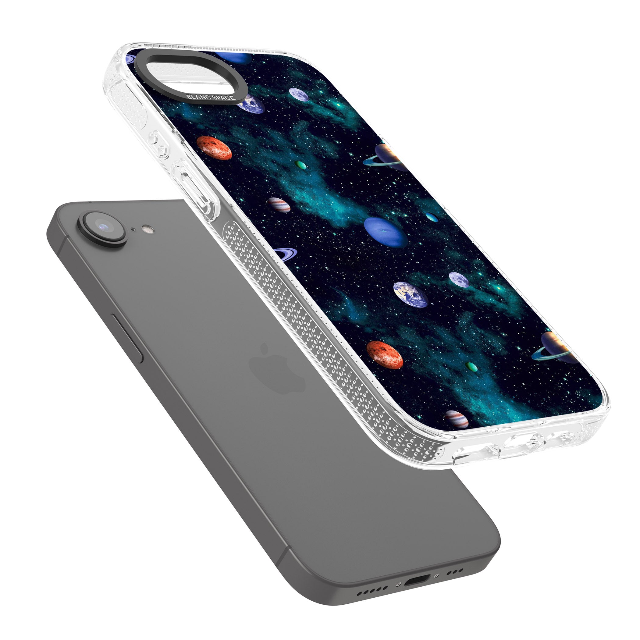 Deep Space iPhone 16e Clear Case Impact Air - Blanc Space