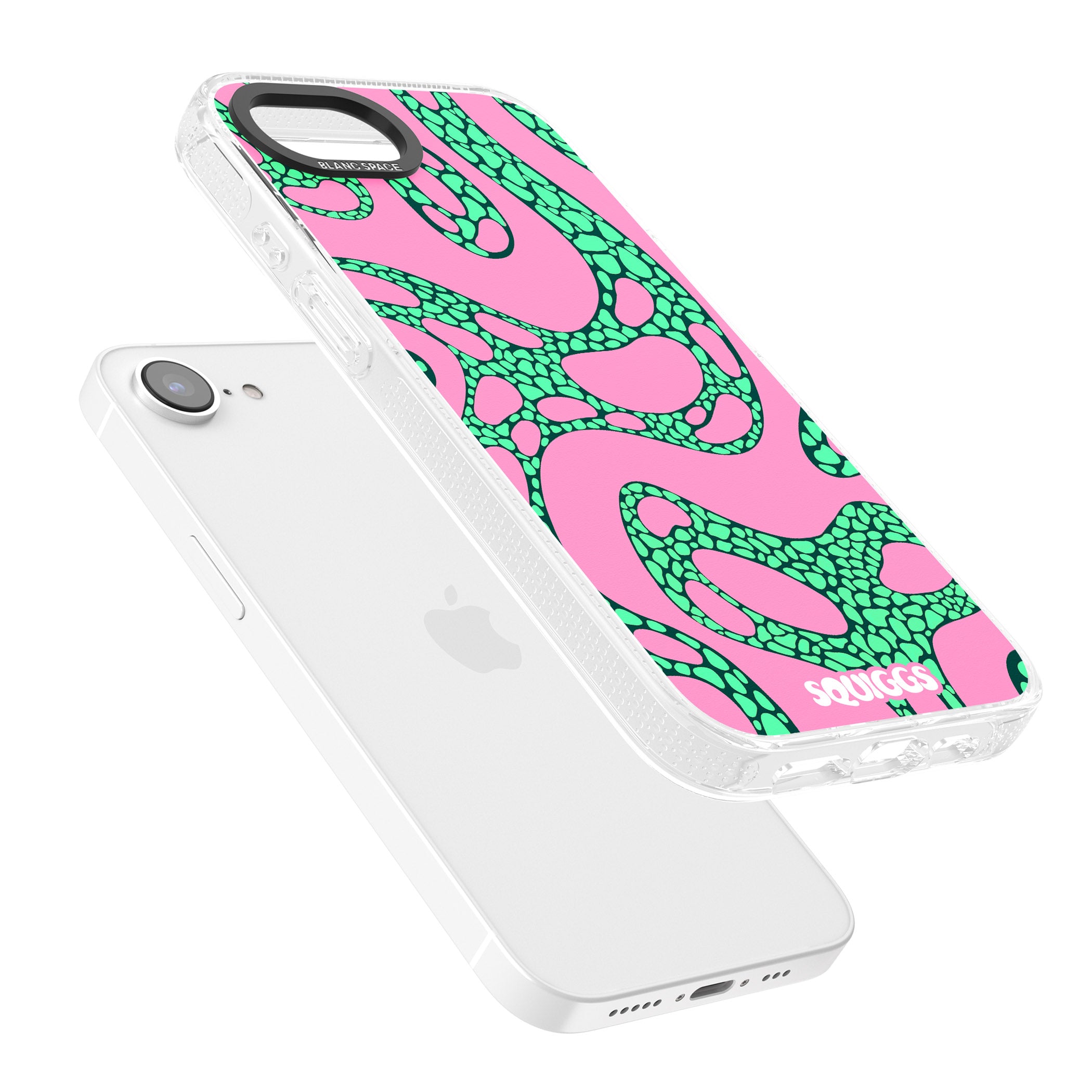 Alien Glow iPhone 16e Clear Case Impact Air - Blanc Space