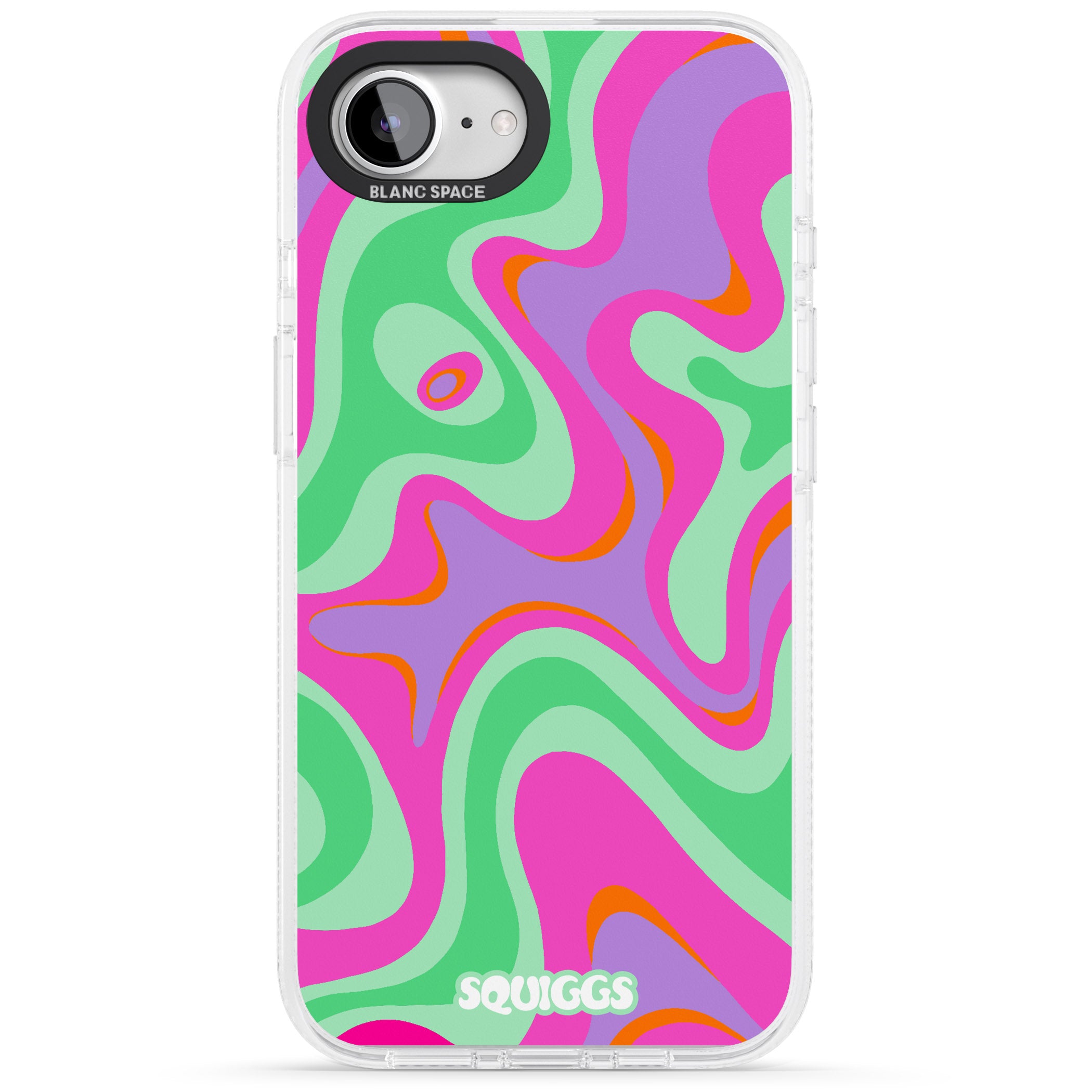 Pink Lava iPhone 16e Clear Case Impact Air - Blanc Space