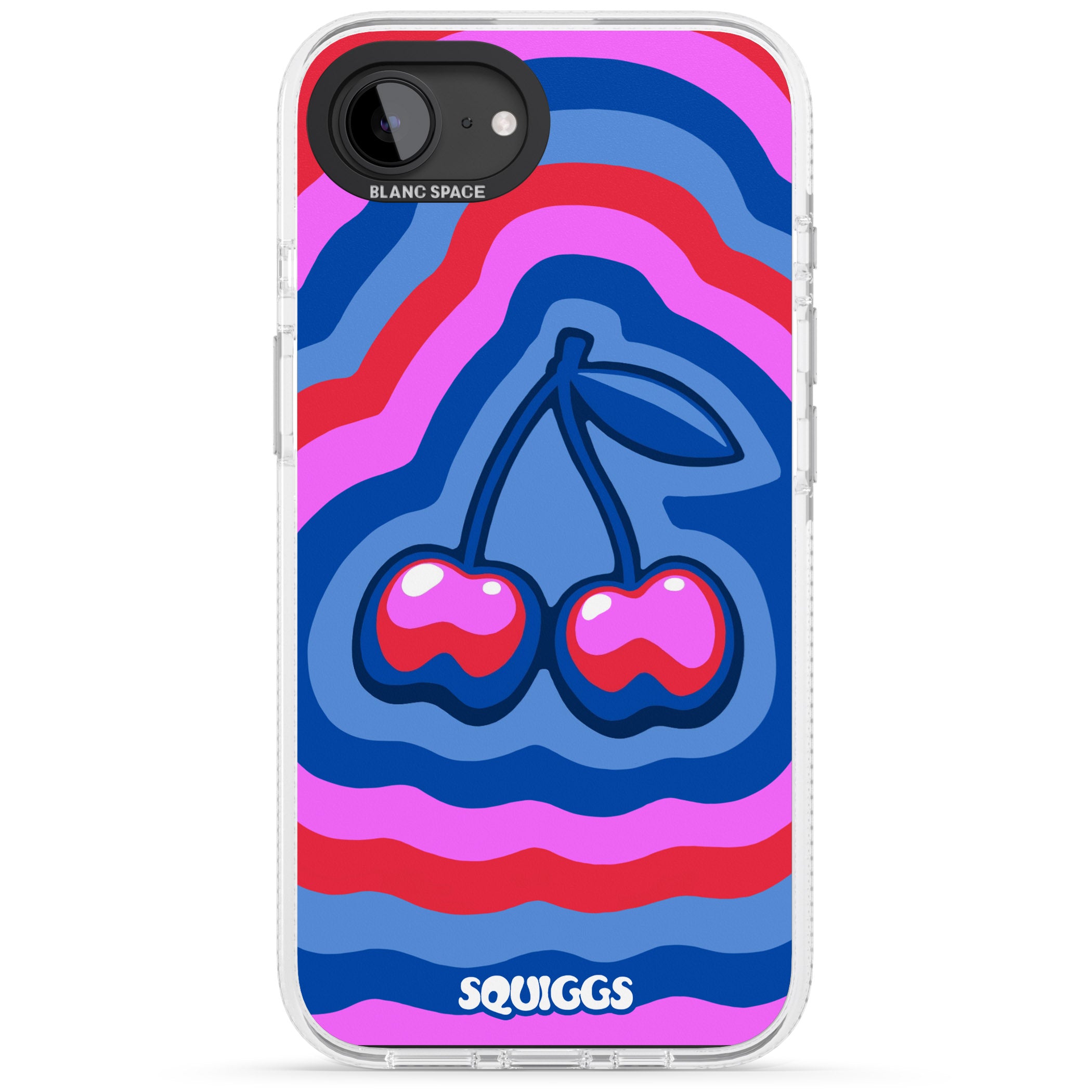 Cherry Rainbow iPhone 16e Clear Case Impact Air - Blanc Space