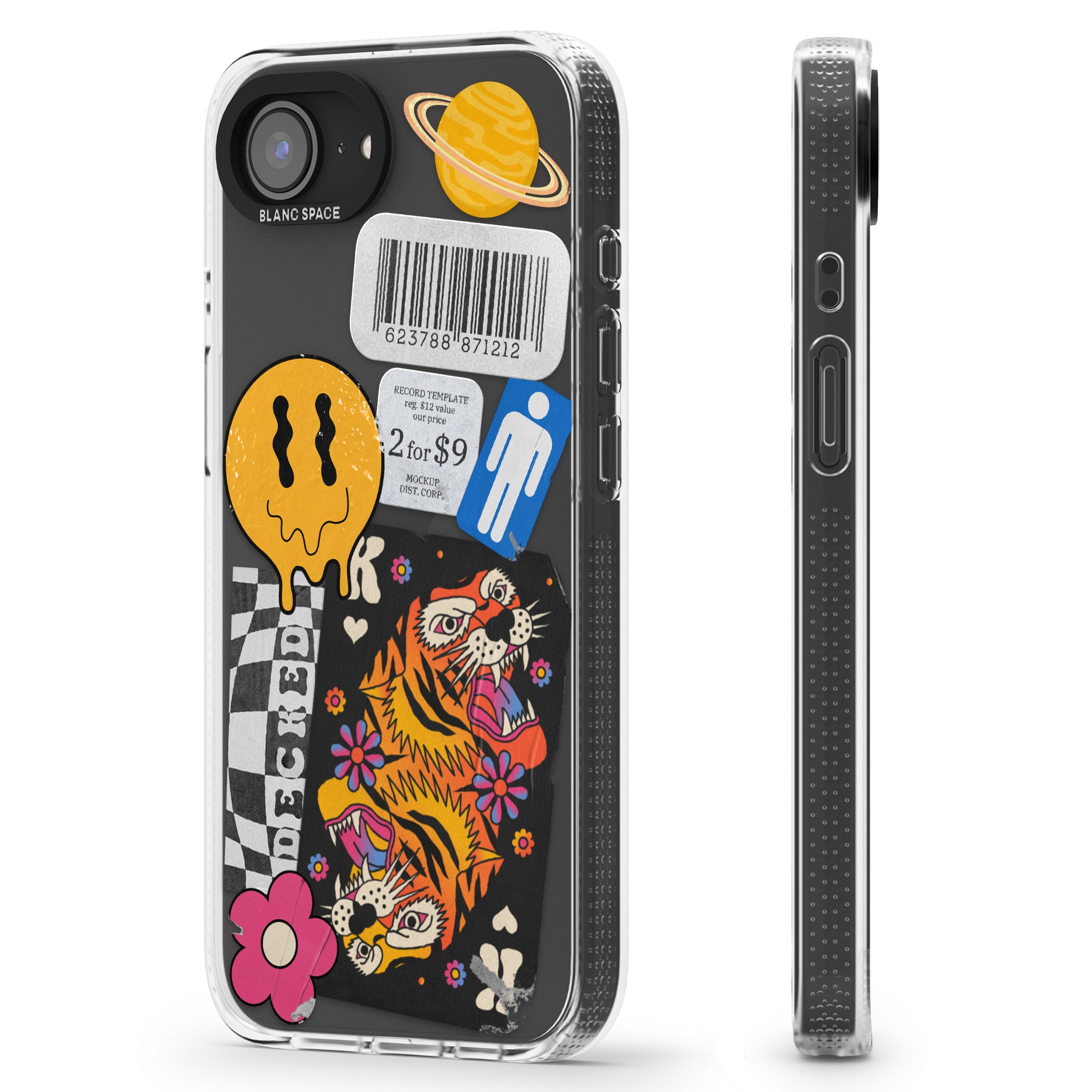 Electric Vibes iPhone 16e Clear Case Impact Air - Blanc Space