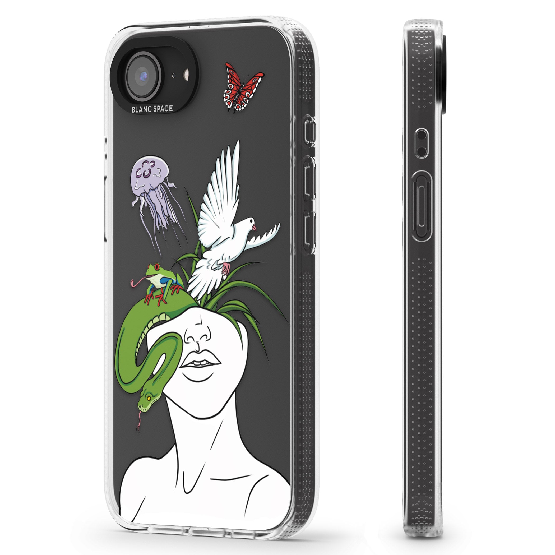 Wild Thoughts iPhone 16e Clear Case Impact Air - Blanc Space