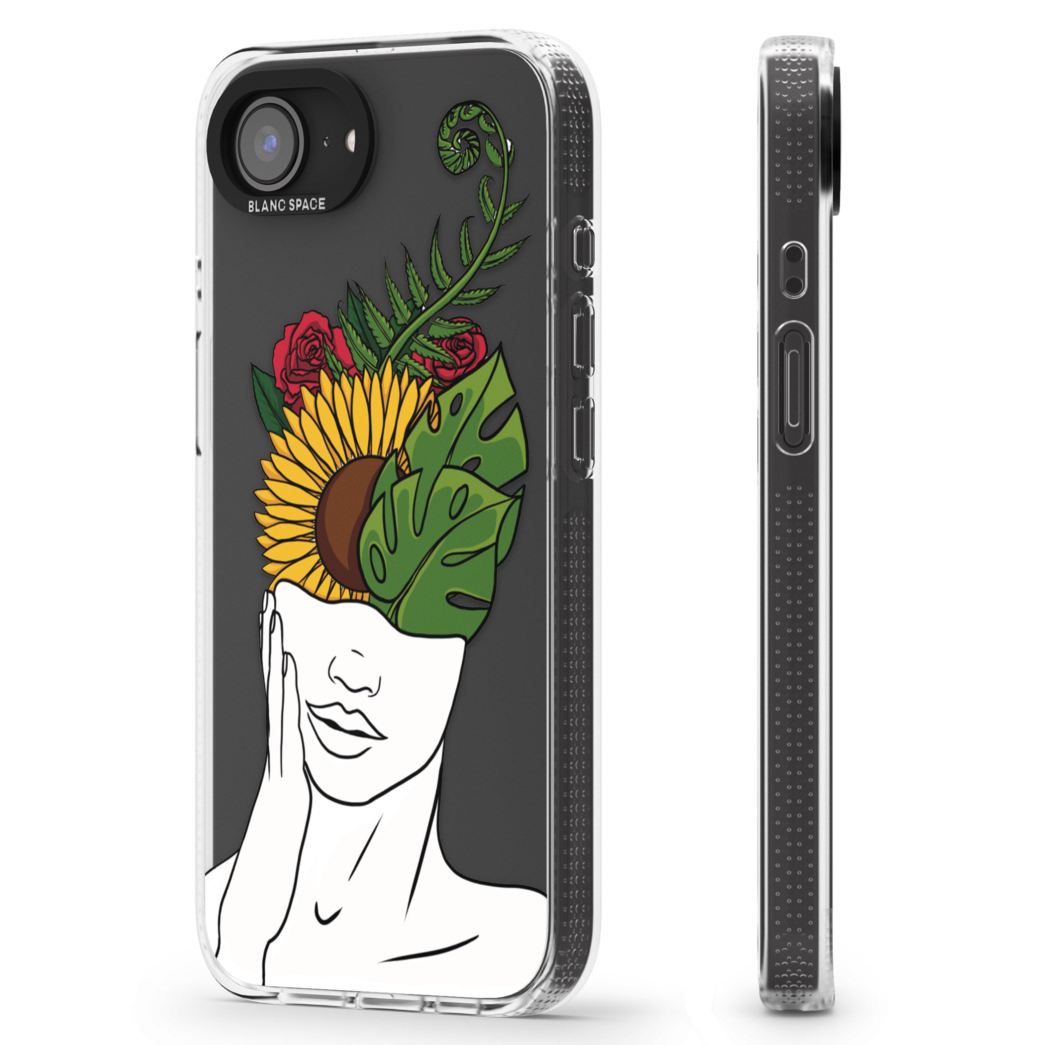 Let The Mind Flourish iPhone 16e Clear Case Impact Air - Blanc Space
