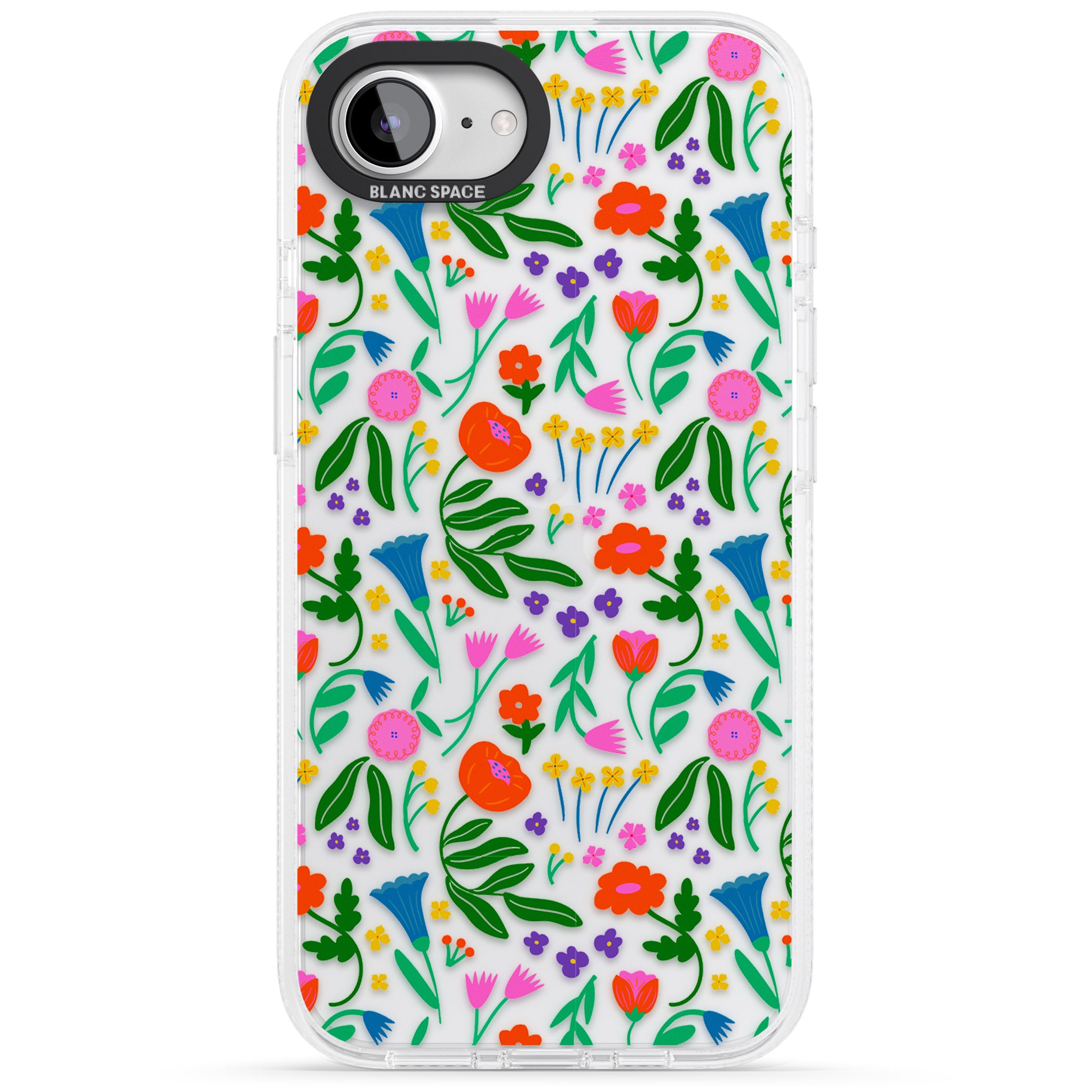 Summer Floral Fiesta iPhone 16e Clear Case Impact Air - Blanc Space