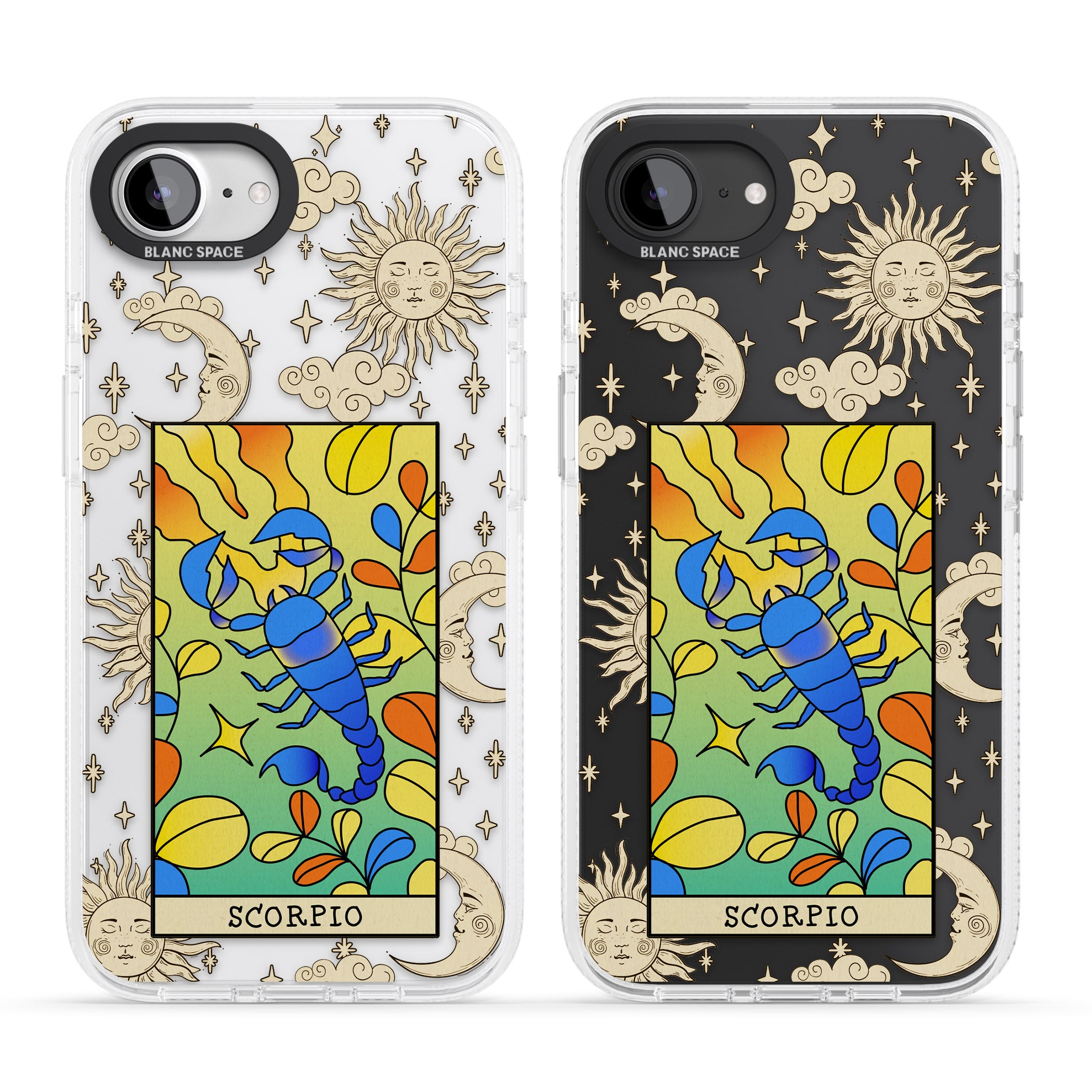 Celestial Zodiac - Scorpio iPhone 16e Clear Case Impact Air - Blanc Space