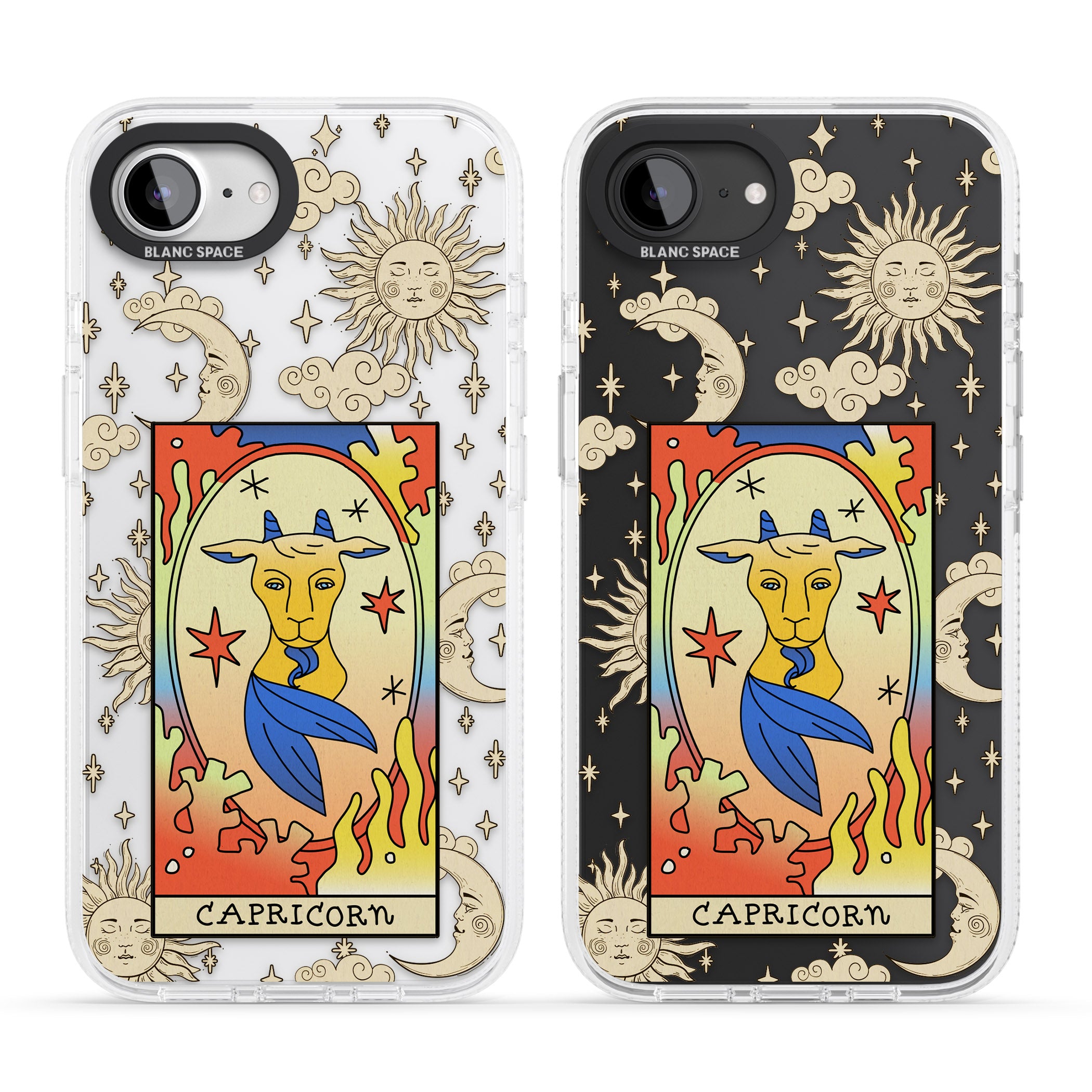 Celestial Zodiac - Capricorn iPhone 16e Clear Case Impact Air - Blanc Space