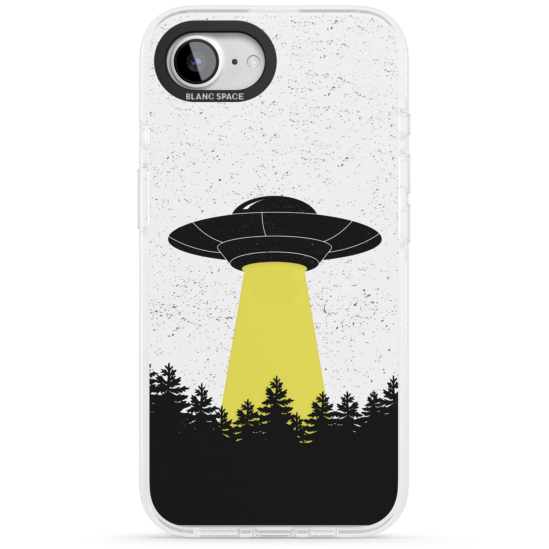 Alien Abduction iPhone 16e Clear Case Impact Air - Blanc Space
