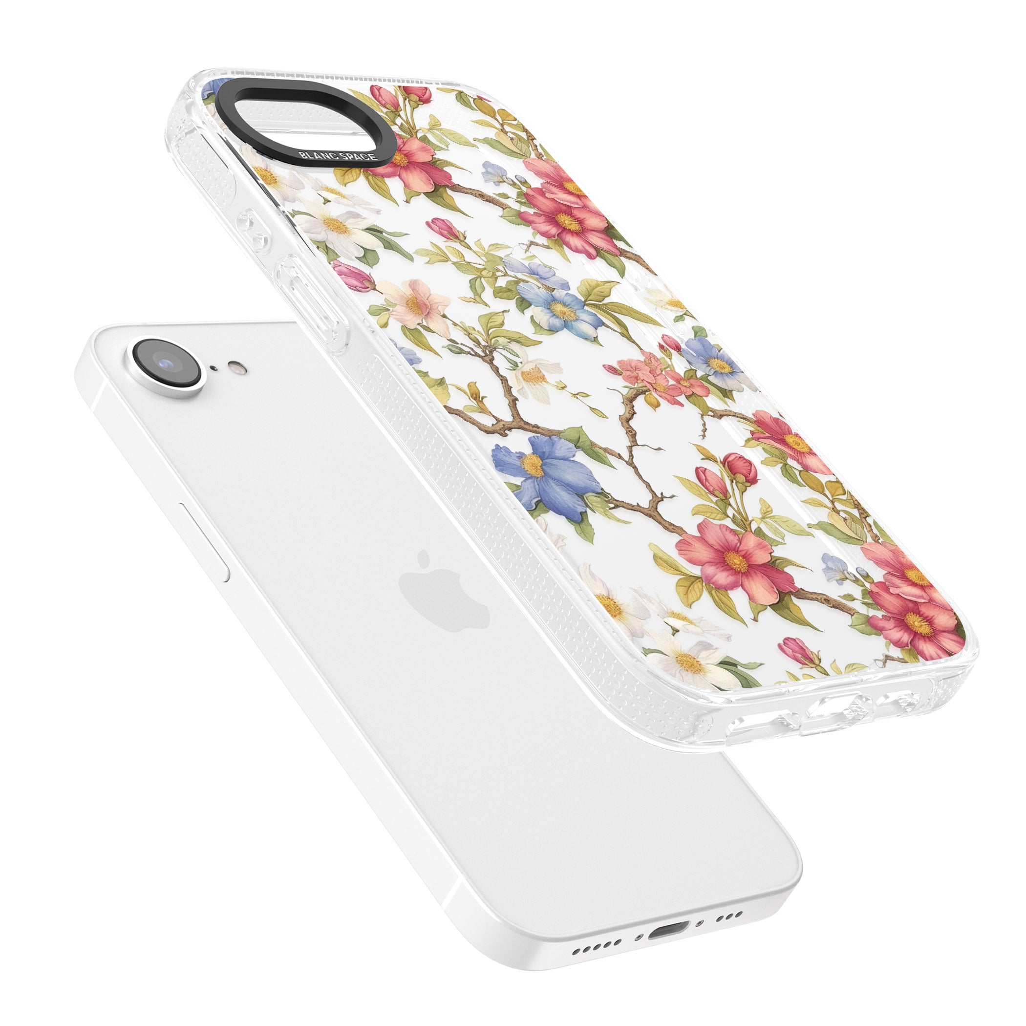 Vintage Vines & Flowers iPhone 16e Clear Case Impact Air - Blanc Space