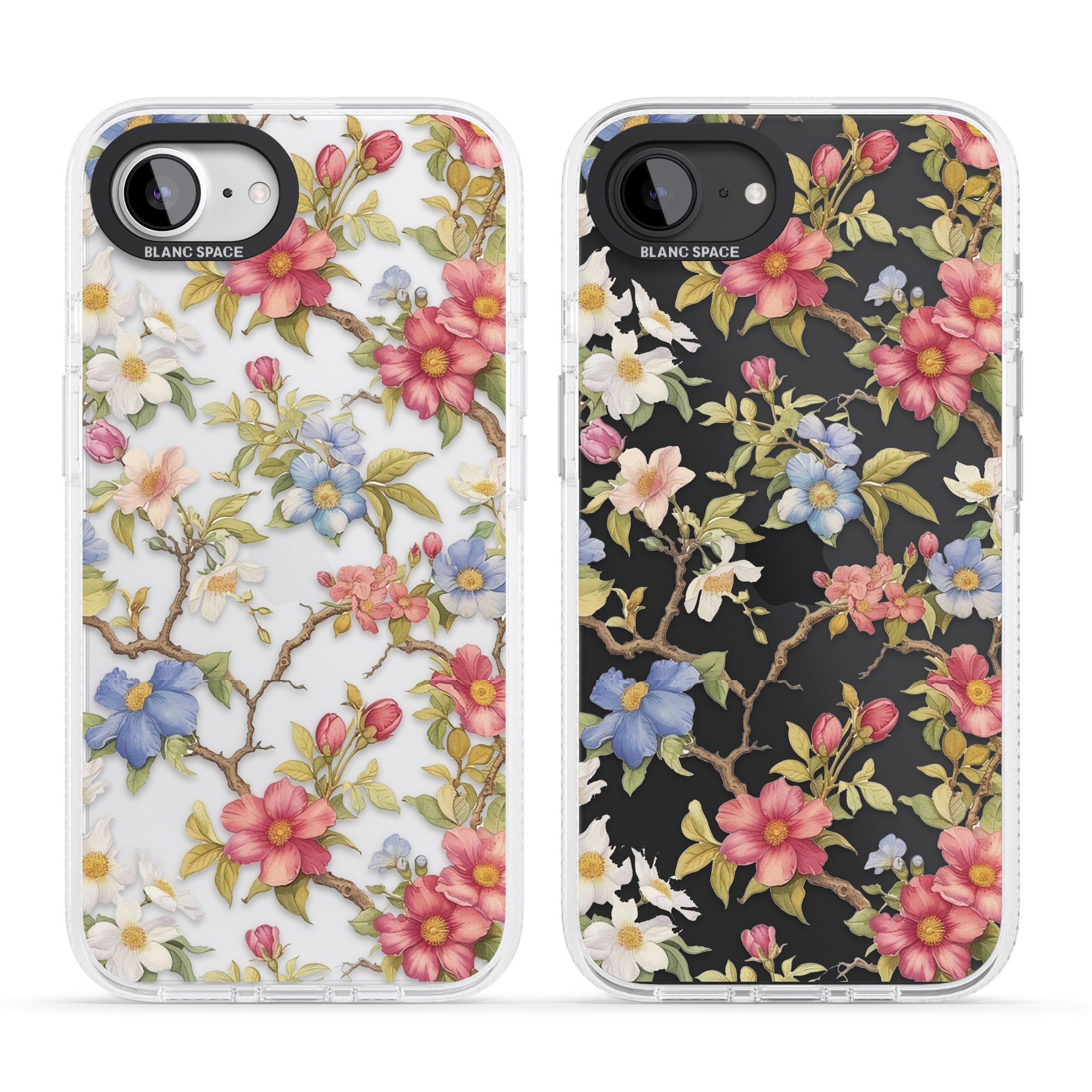 Vintage Vines & Flowers iPhone 16e Clear Case Impact Air - Blanc Space
