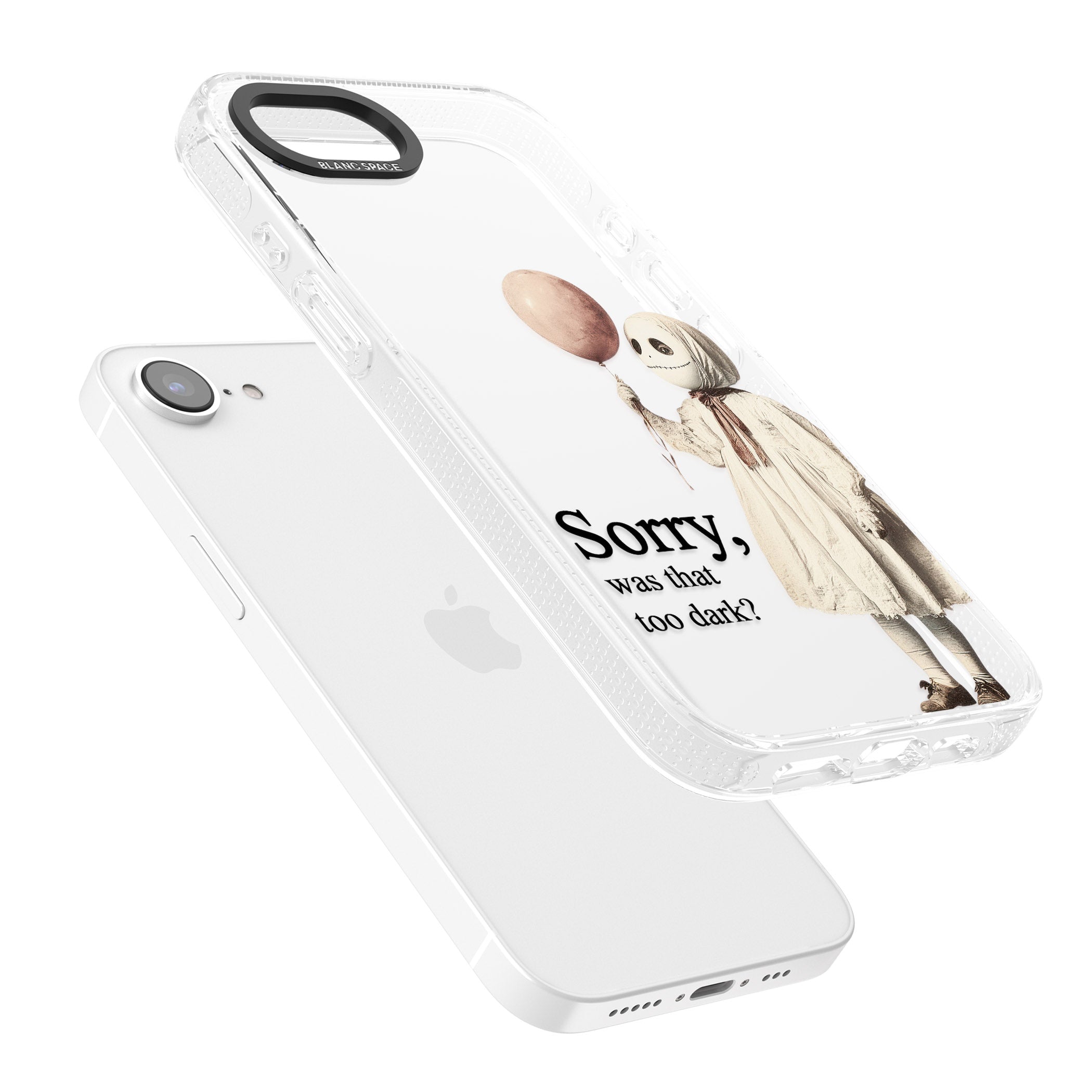 Sorry, Was That Too Dark? iPhone 16e Clear Case Impact Air - Blanc Space