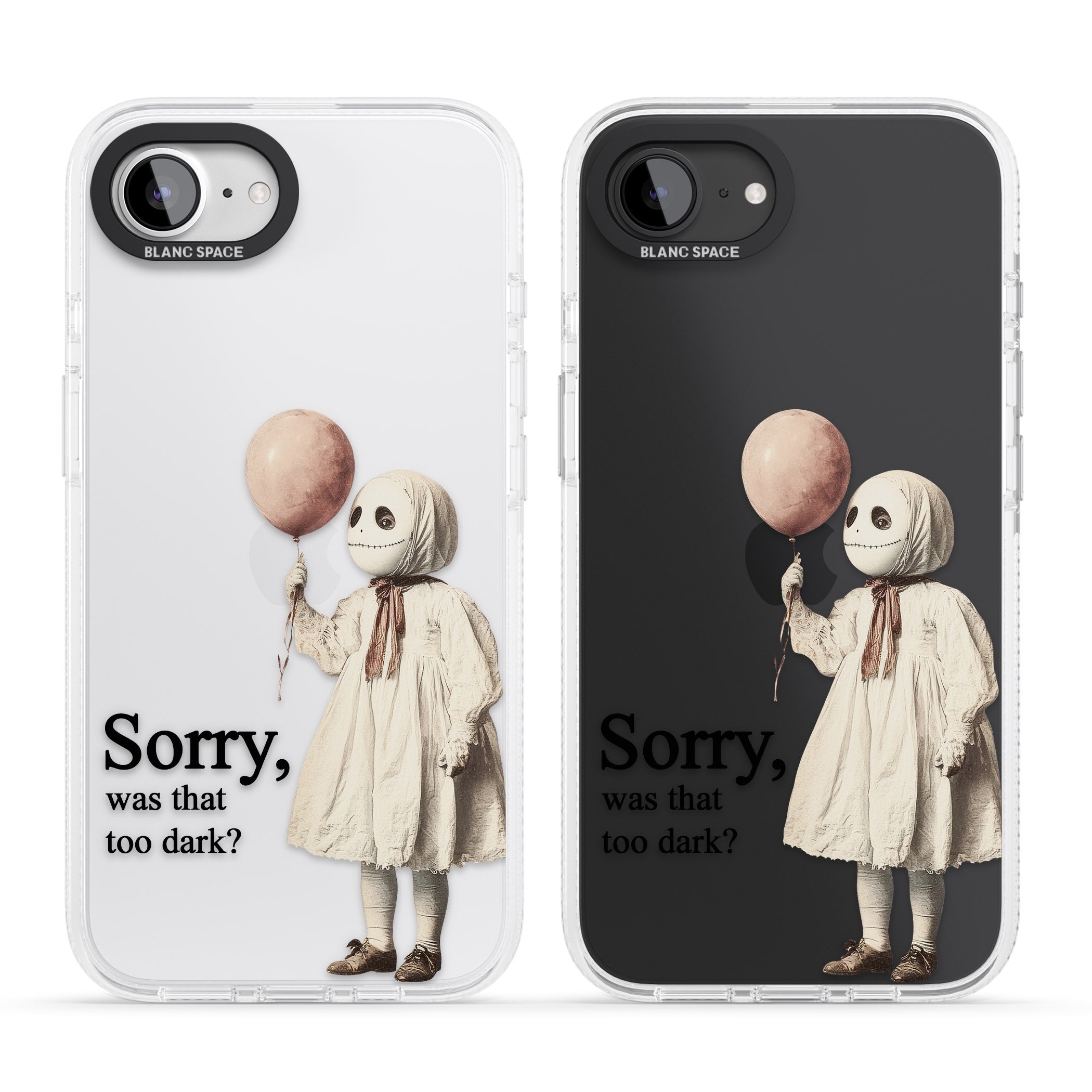 Sorry, Was That Too Dark? iPhone 16e Clear Case Impact Air - Blanc Space