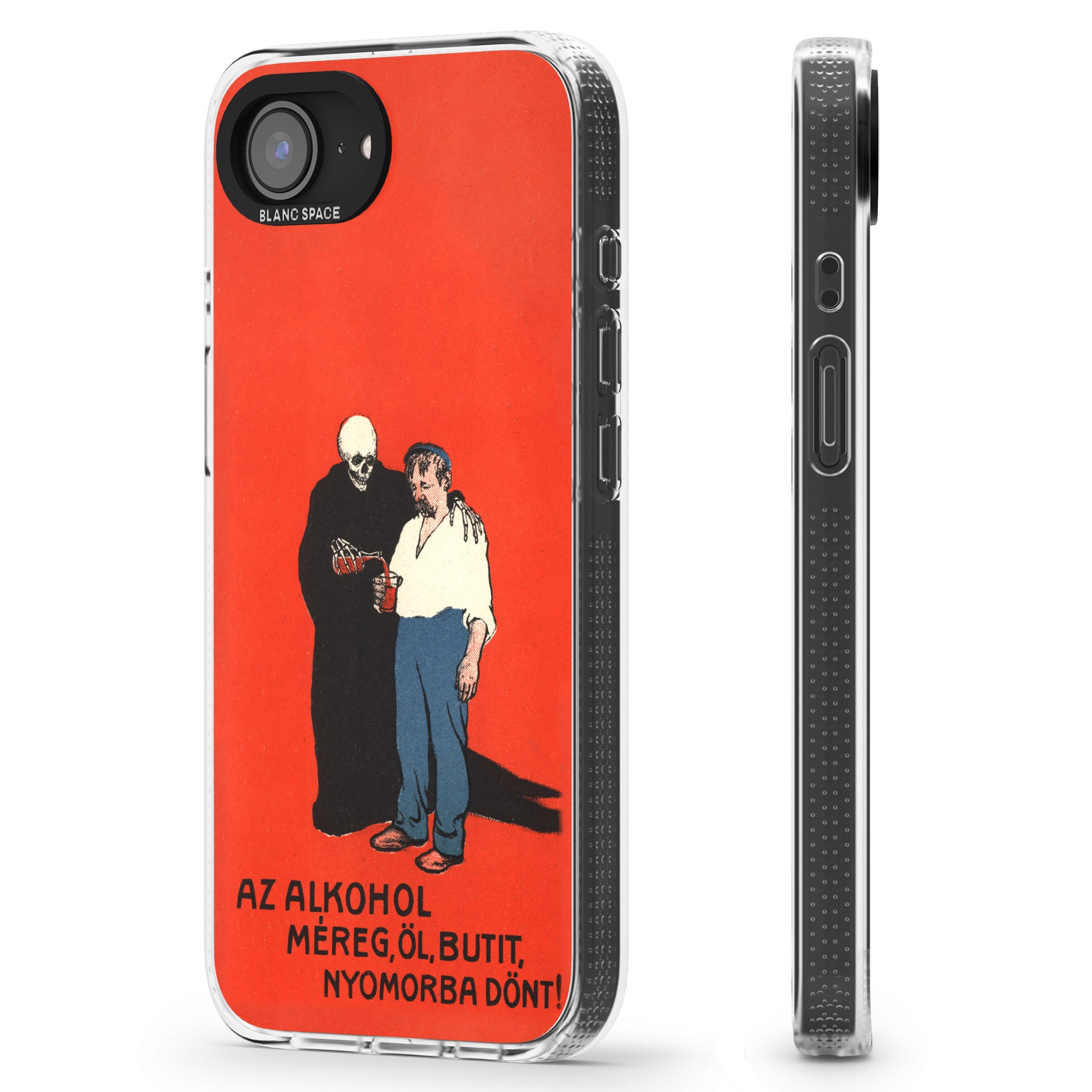 Az Alkohol Poster iPhone 16e Clear Case Impact Air - Blanc Space