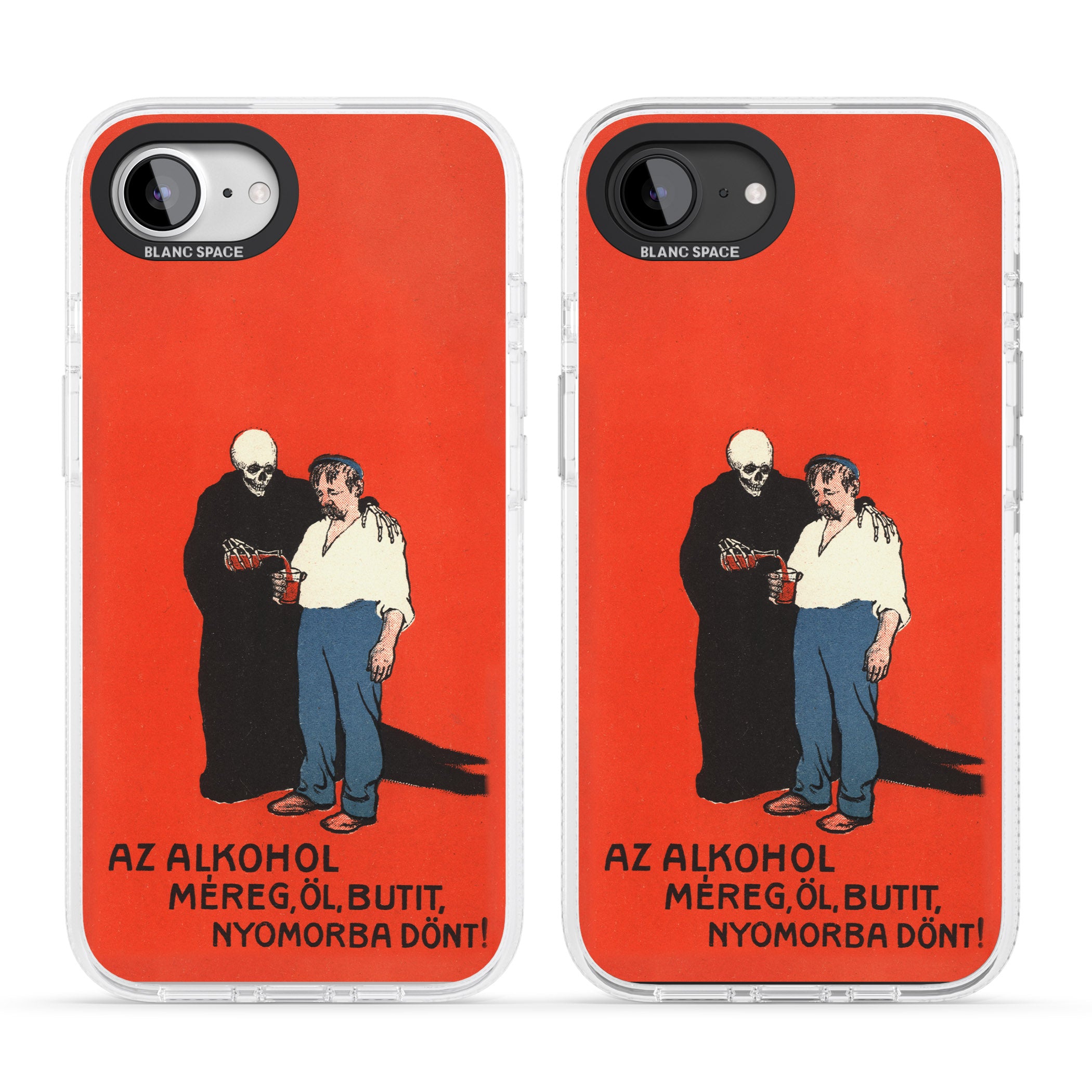 Az Alkohol Poster iPhone 16e Clear Case Impact Air - Blanc Space
