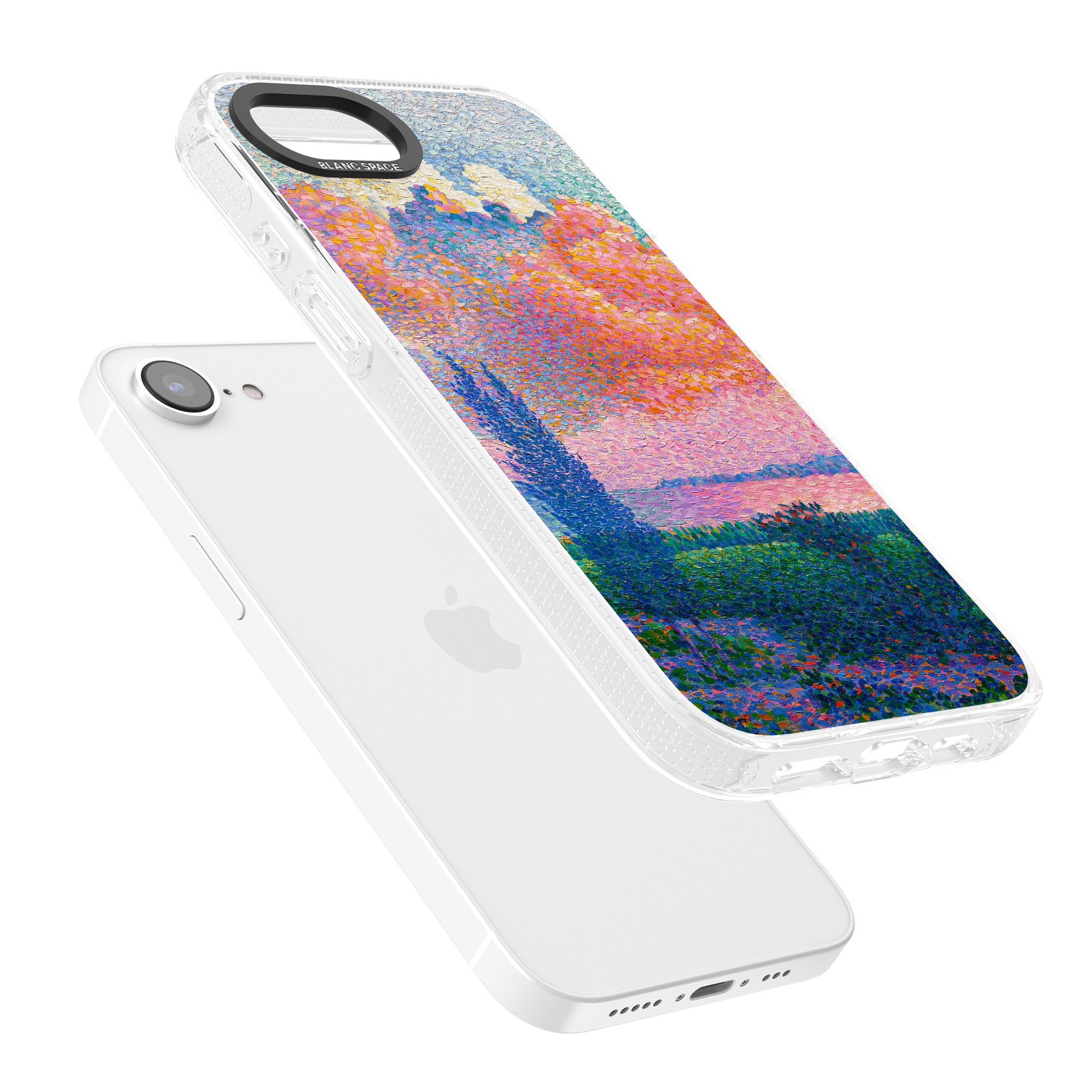Spring's Garden iPhone 16e Clear Case Impact Air - Blanc Space